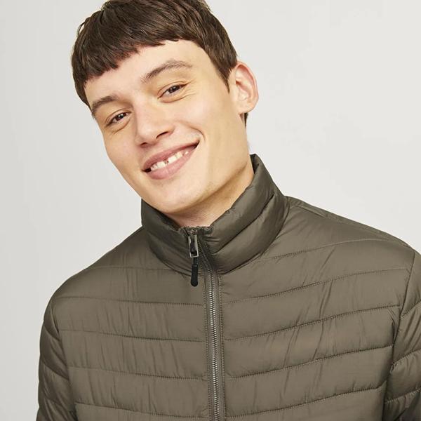 Jack & Jones Jack&Jones State Packable Puffer Colar Erkek Haki Dik Yaka Ceket görsel 3