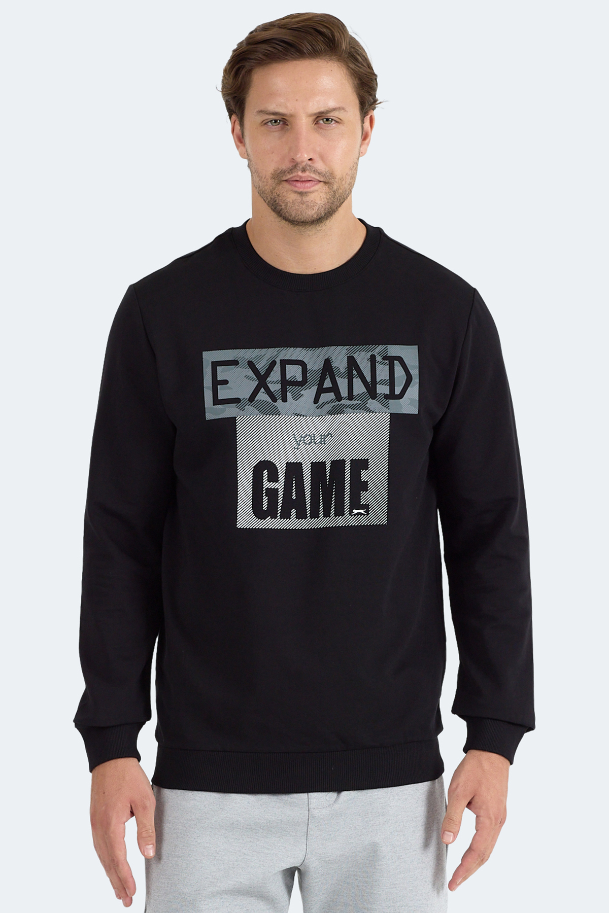 SLAZENGER RUBIO Erkek Siyah Sweatshirt