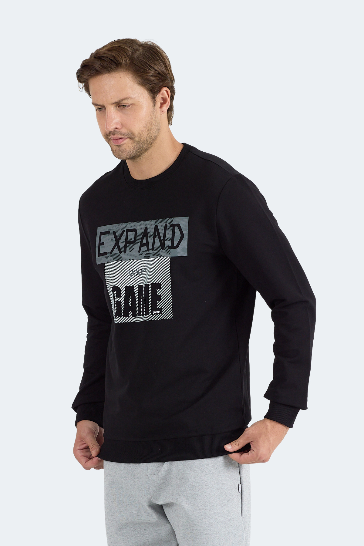 SLAZENGER RUBIO Erkek Siyah Sweatshirt görsel 3