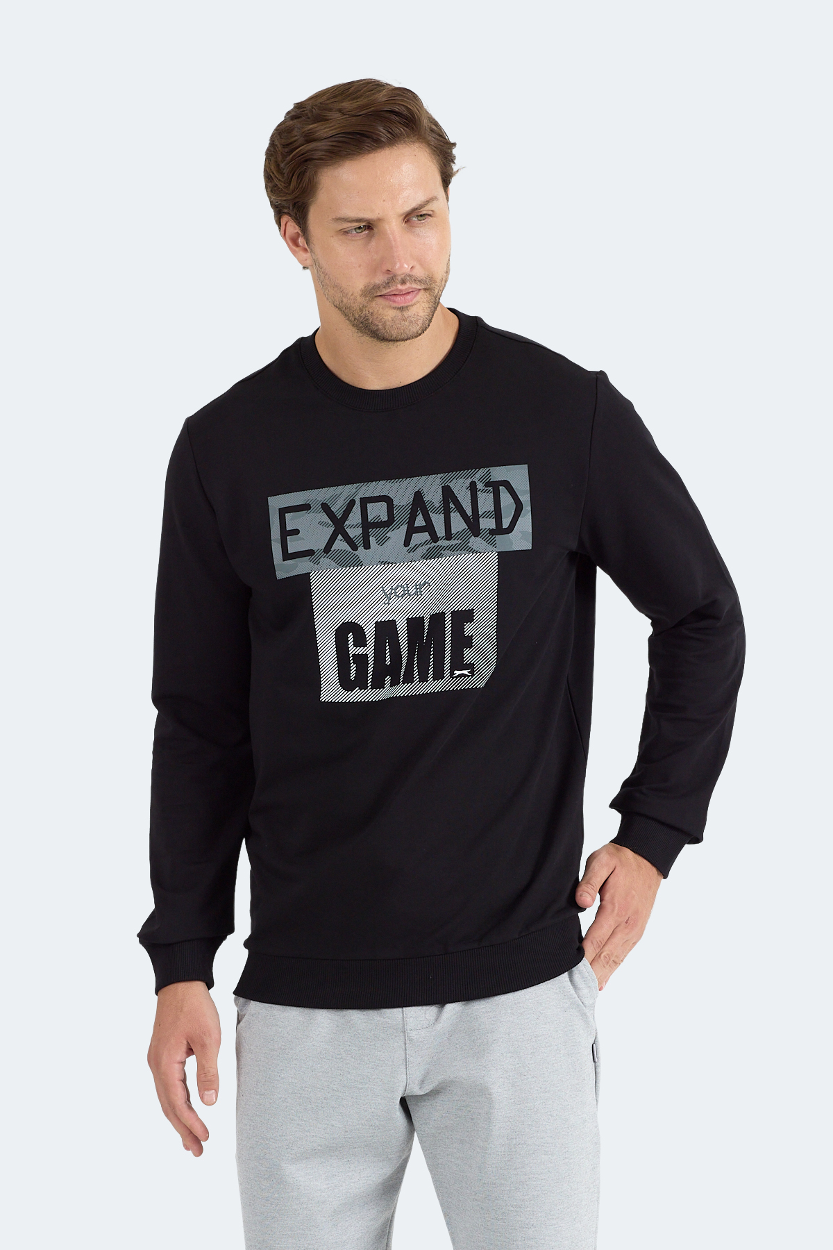 SLAZENGER RUBIO Erkek Siyah Sweatshirt görsel 4