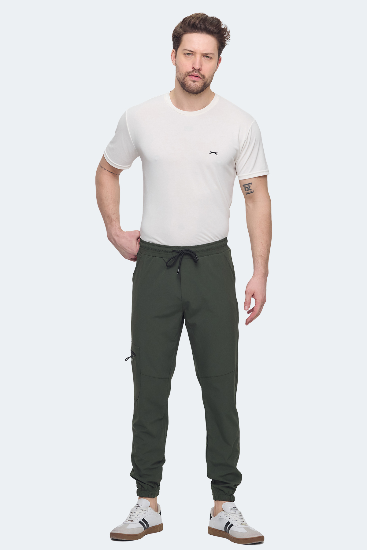 SLAZENGER NATOXI I Erkek Jogger Eşofman Altı Haki görsel 4
