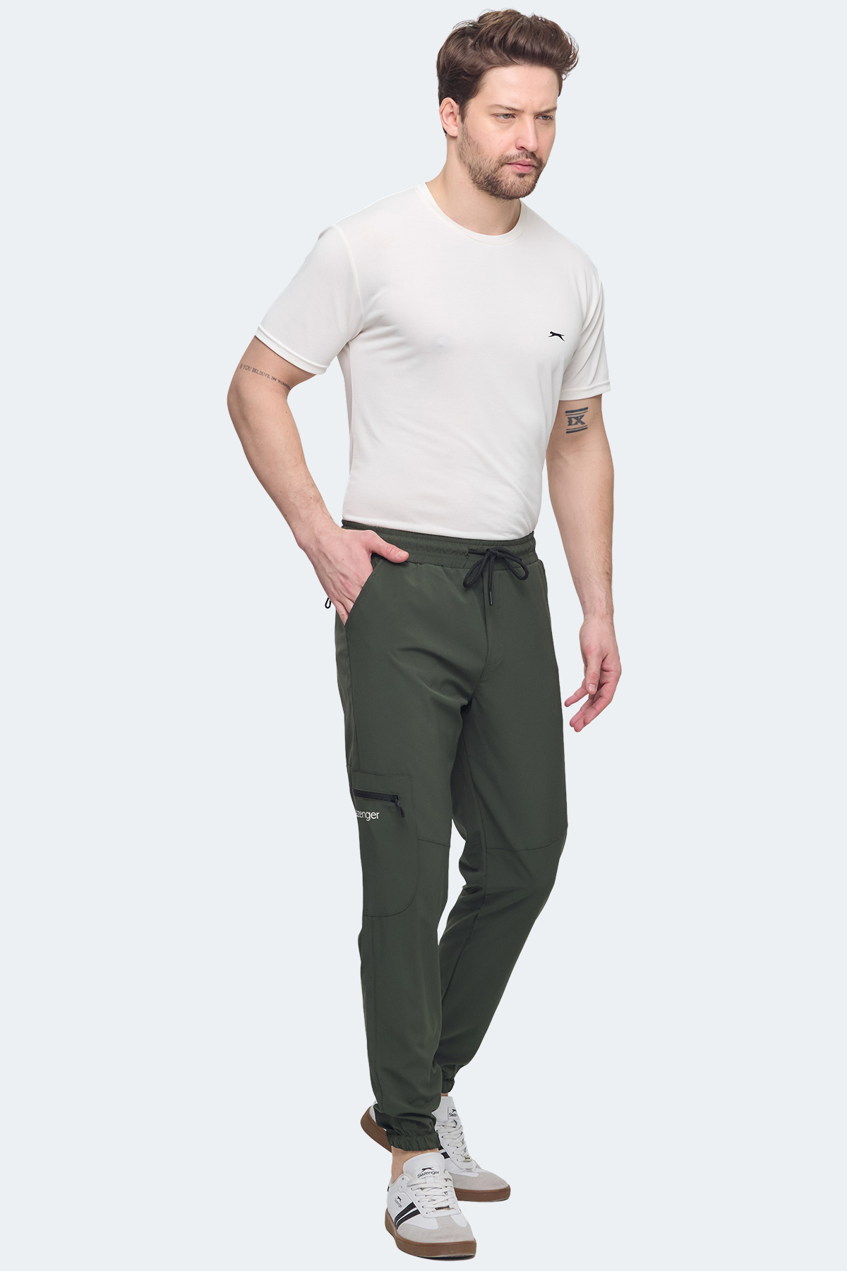 SLAZENGER NATOXI I Erkek Jogger Eşofman Altı Haki görsel 7