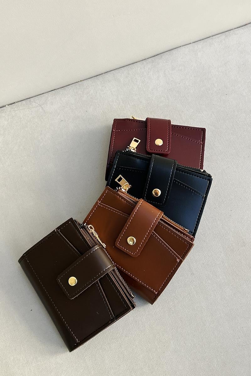 Shulebags Payer Çıtçıtlı Kadın Cüzdan Siyah görsel 5