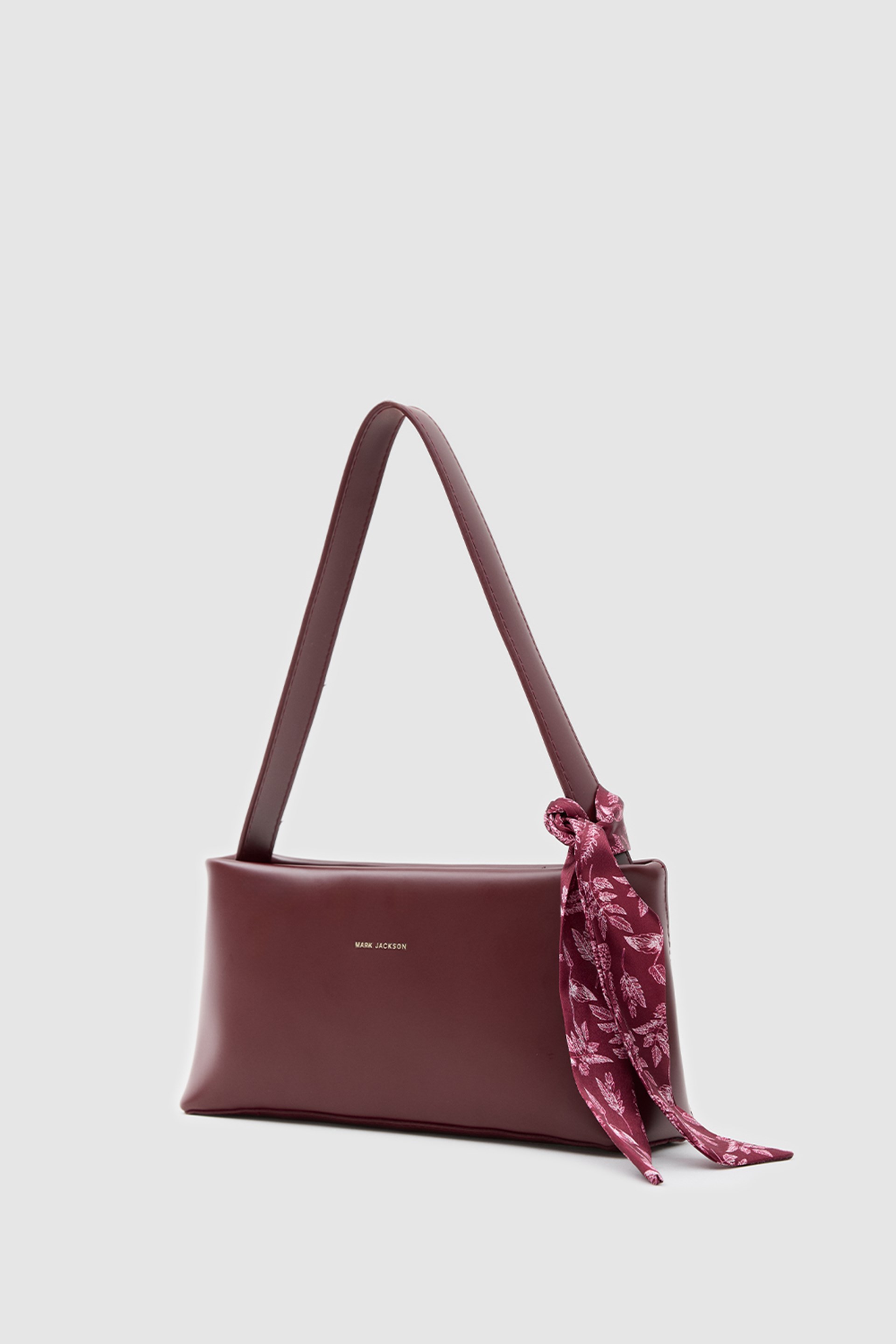 Shulebags Alya Fular Detaylı Baget Çanta Bordo görsel 2