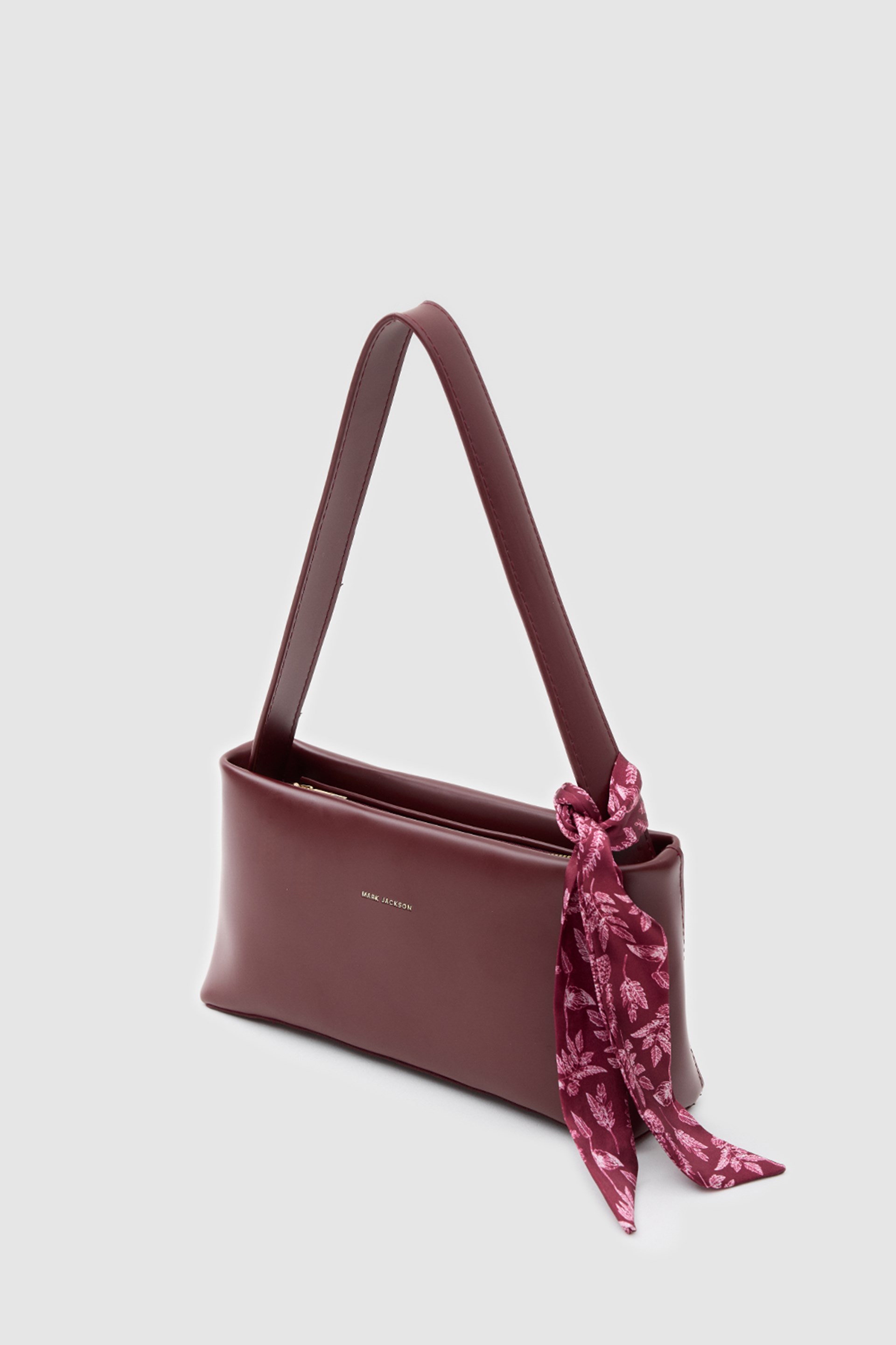 Shulebags Alya Fular Detaylı Baget Çanta Bordo görsel 3