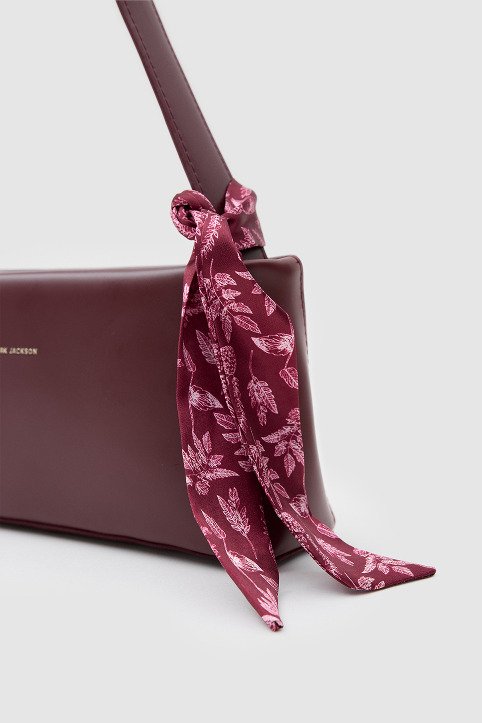 Shulebags Alya Fular Detaylı Baget Çanta Bordo görsel 4