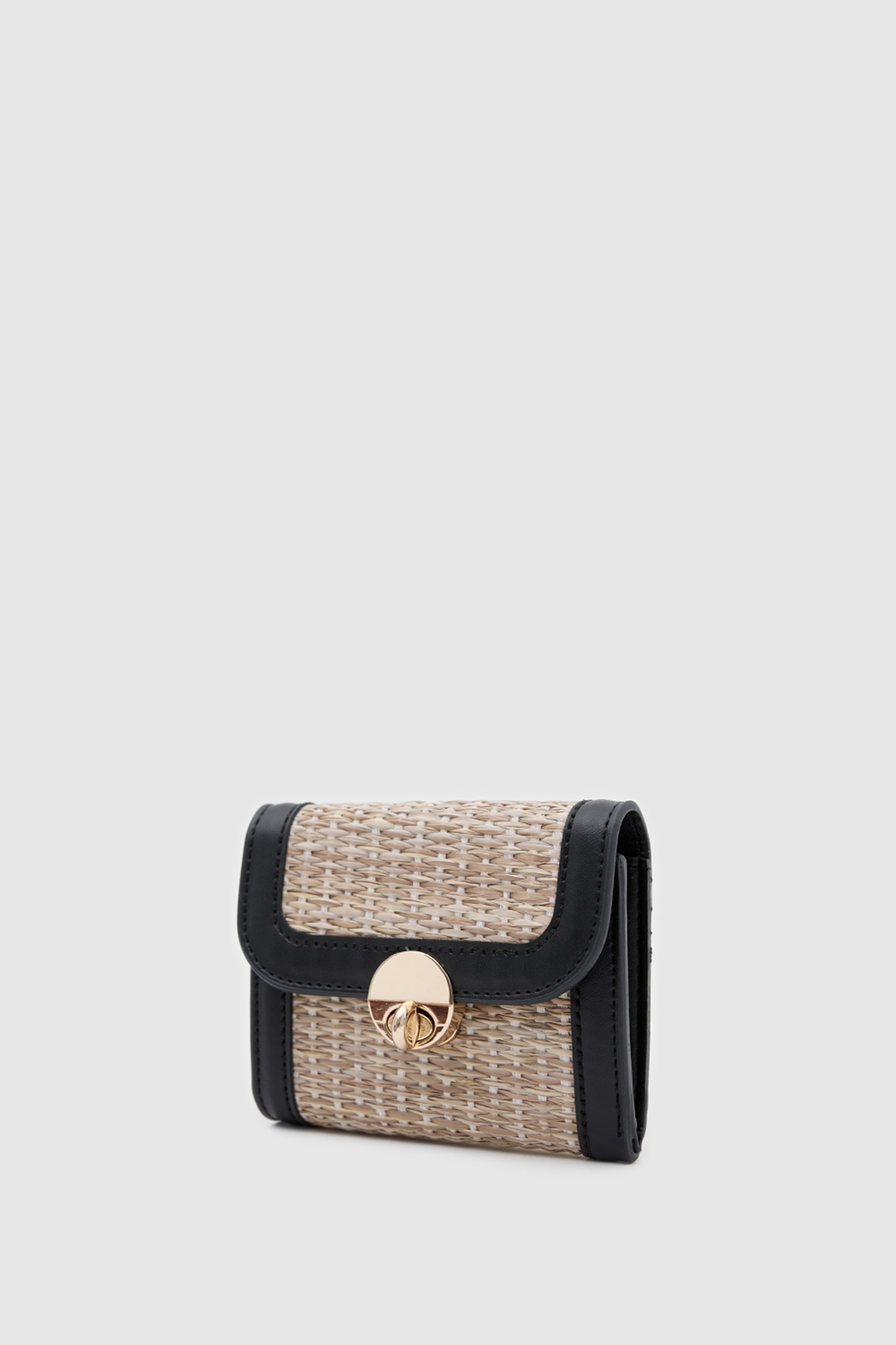 Shulebags Marine Hasır Kadın Cüzdan Siyah görsel 2