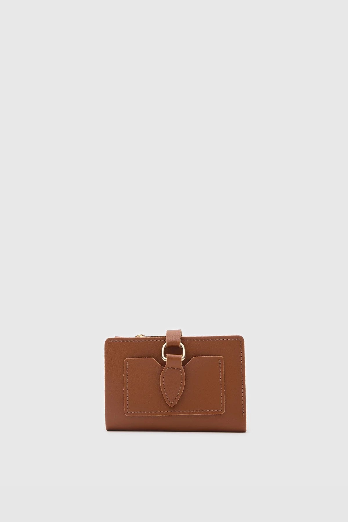Shulebags Kiki Çıtçıt Kapamalı Kadın Cüzdan Taba