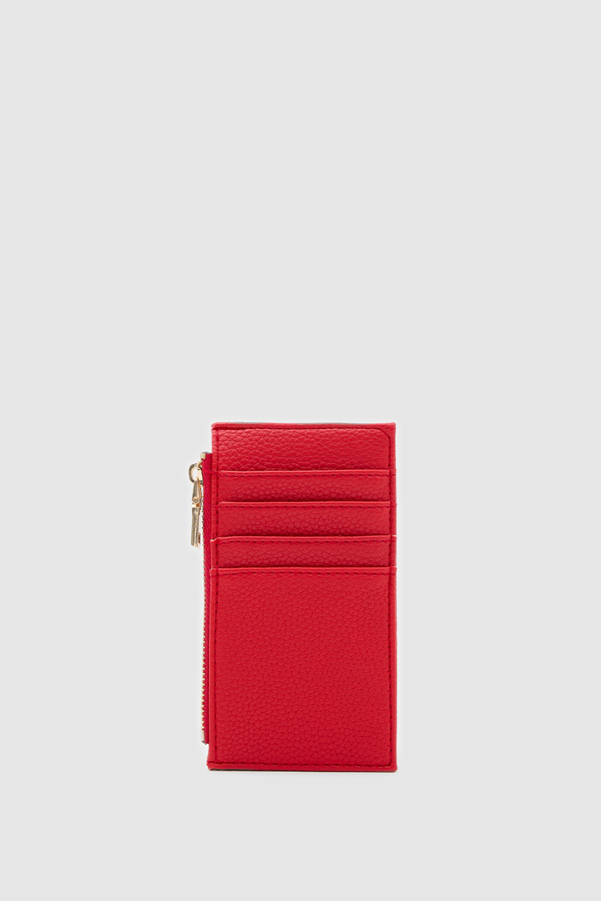 Shulebags Linn Dokulu Kadın Kartlık Kırmızı görsel 2