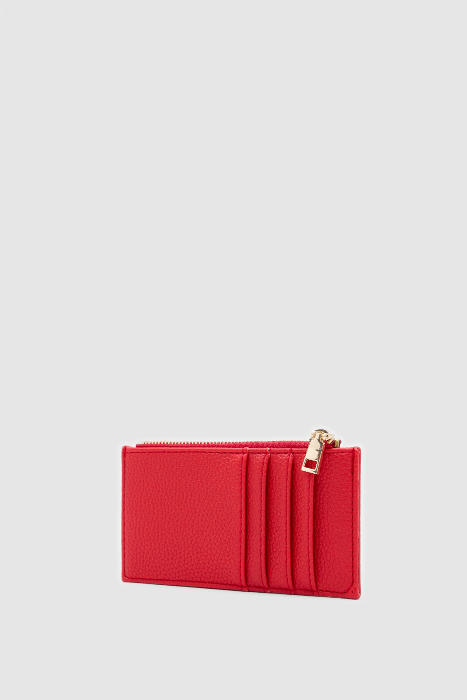 Shulebags Linn Dokulu Kadın Kartlık Kırmızı görsel 4