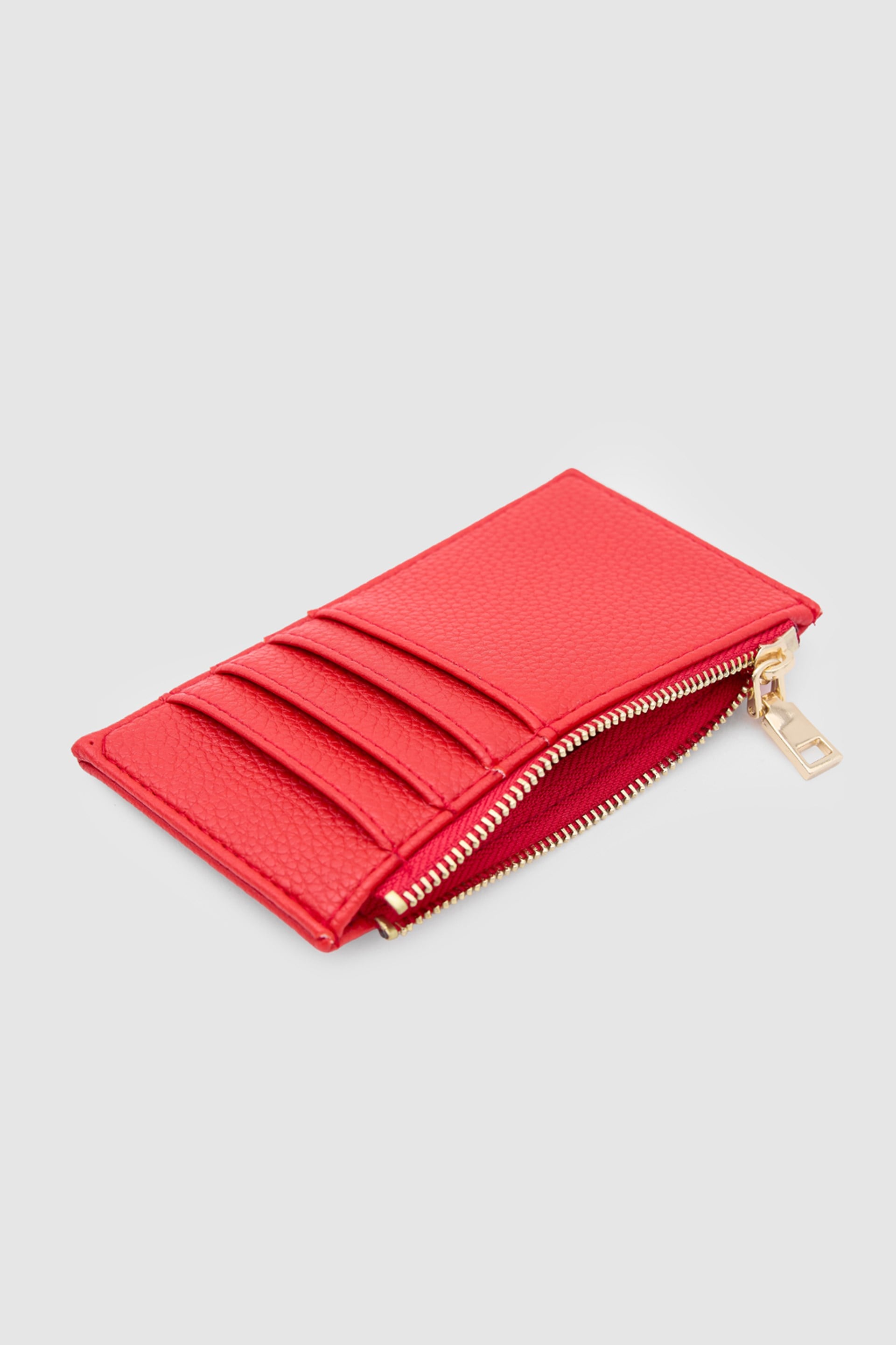 Shulebags Linn Dokulu Kadın Kartlık Kırmızı görsel 6