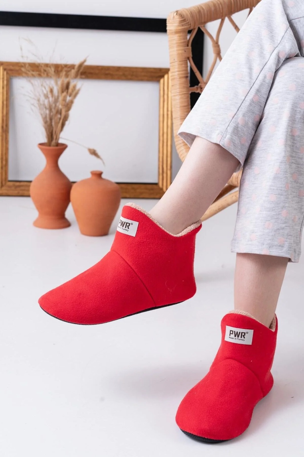 Slipcat Unisex Içi Yünlü Ev Pandufu Ev Botu Ev Ayakkabısı görsel 2
