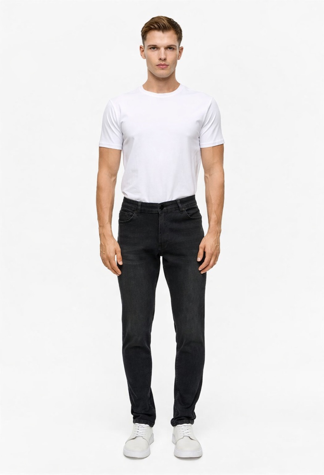 Süvari Siyah Slim Denim Jean Pantolon