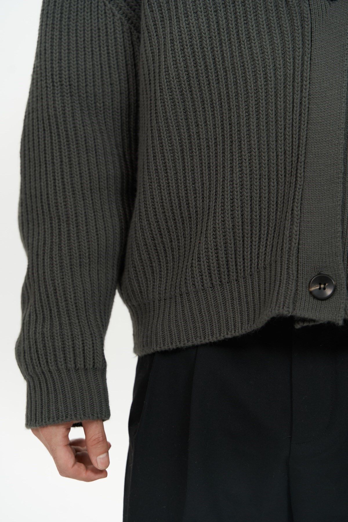 Mai Collection Cassian Antrasit Erkek Triko Hırka görsel 6