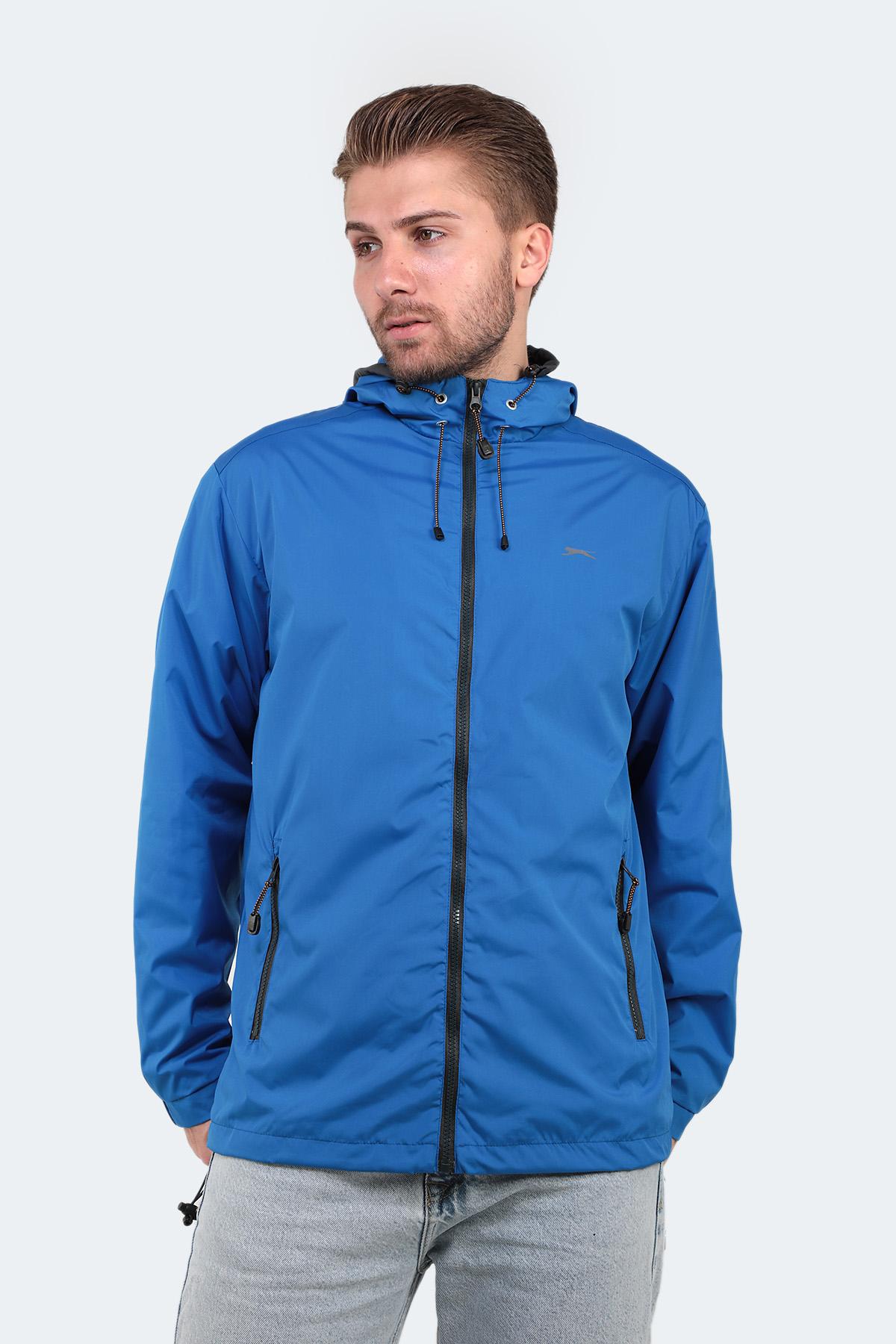 SLAZENGER OFANS Erkek Kapüşonlu Kapüşonlu Mont & Kapüşonlu Kaban Saks Mavi