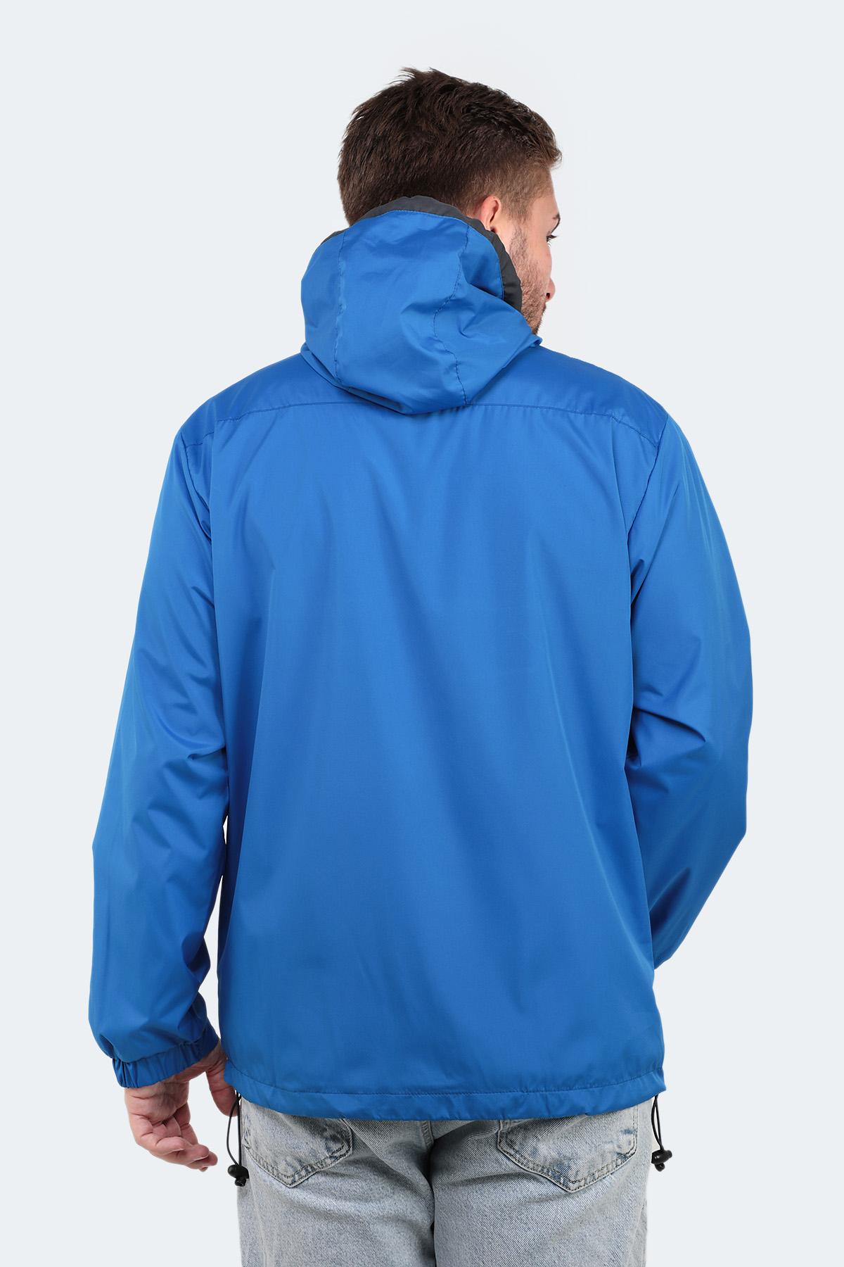 SLAZENGER OFANS Erkek Kapüşonlu Kapüşonlu Mont & Kapüşonlu Kaban Saks Mavi görsel 2