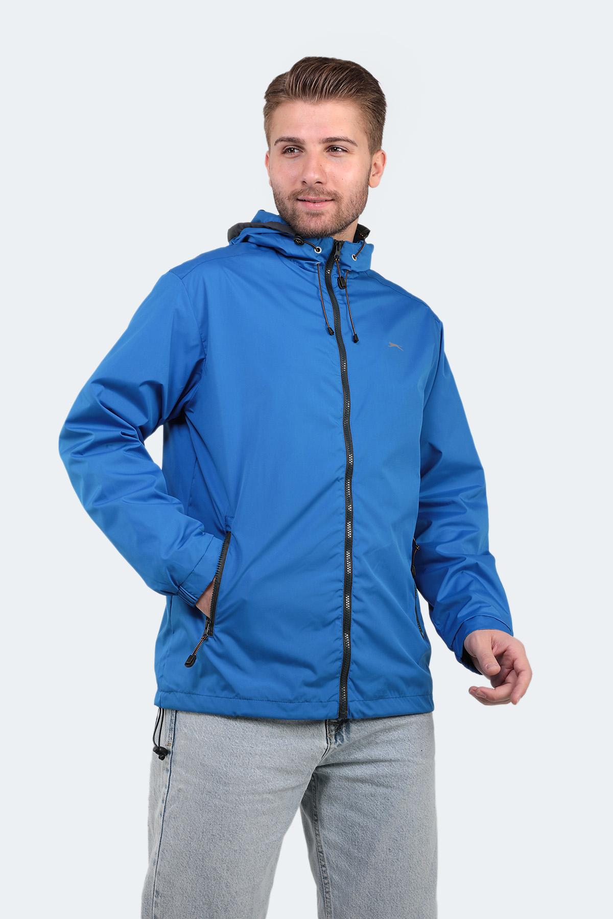 SLAZENGER OFANS Erkek Kapüşonlu Kapüşonlu Mont & Kapüşonlu Kaban Saks Mavi görsel 3