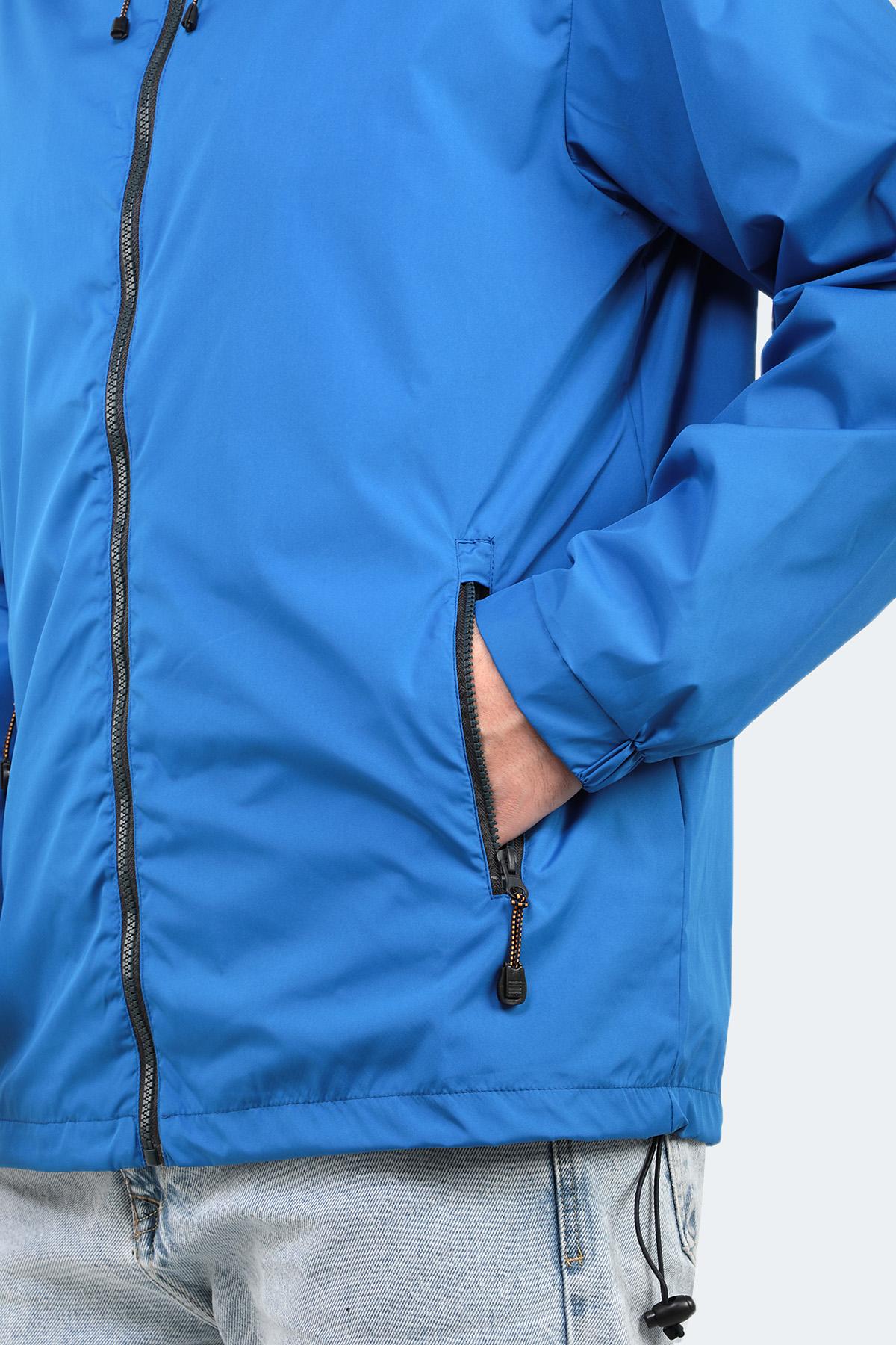 SLAZENGER OFANS Erkek Kapüşonlu Kapüşonlu Mont & Kapüşonlu Kaban Saks Mavi görsel 4