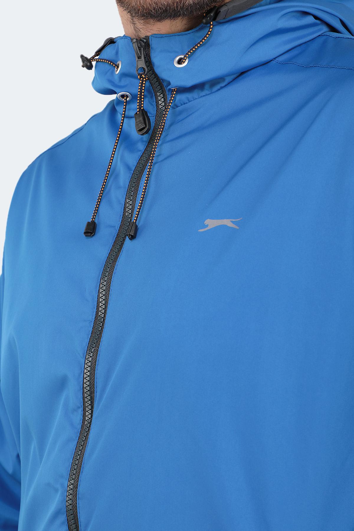 SLAZENGER OFANS Erkek Kapüşonlu Kapüşonlu Mont & Kapüşonlu Kaban Saks Mavi görsel 5