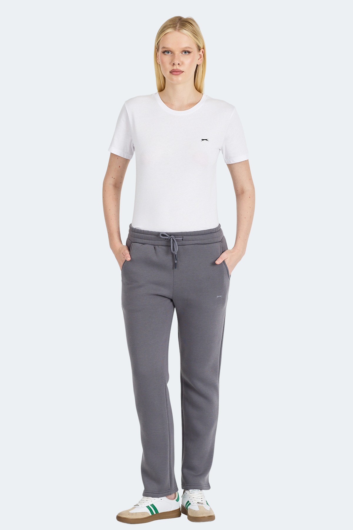 SLAZENGER MIDNIGHT I Kadın Gri Eşofman Altı görsel 2