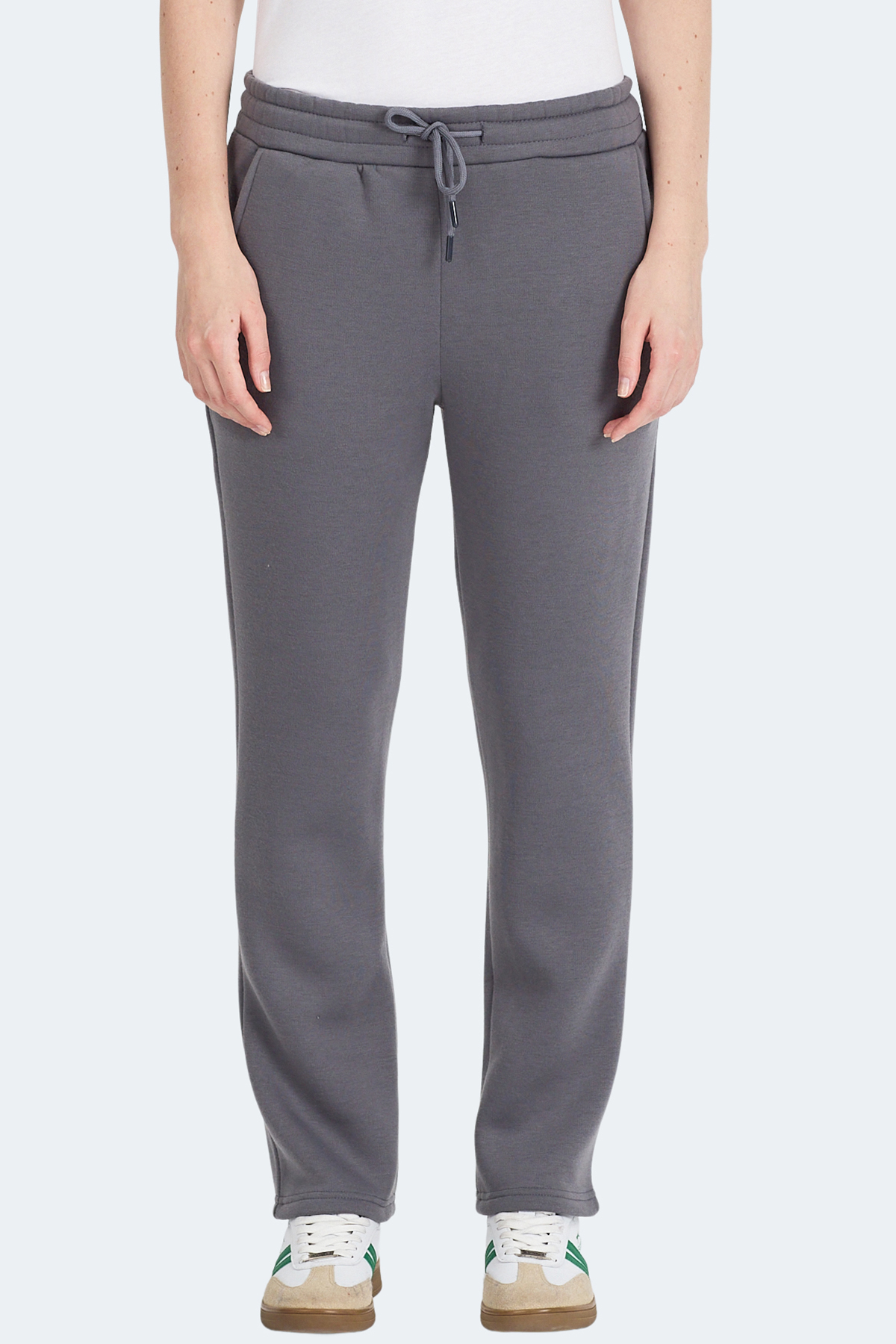 SLAZENGER MIDNIGHT I Kadın Gri Eşofman Altı görsel 4