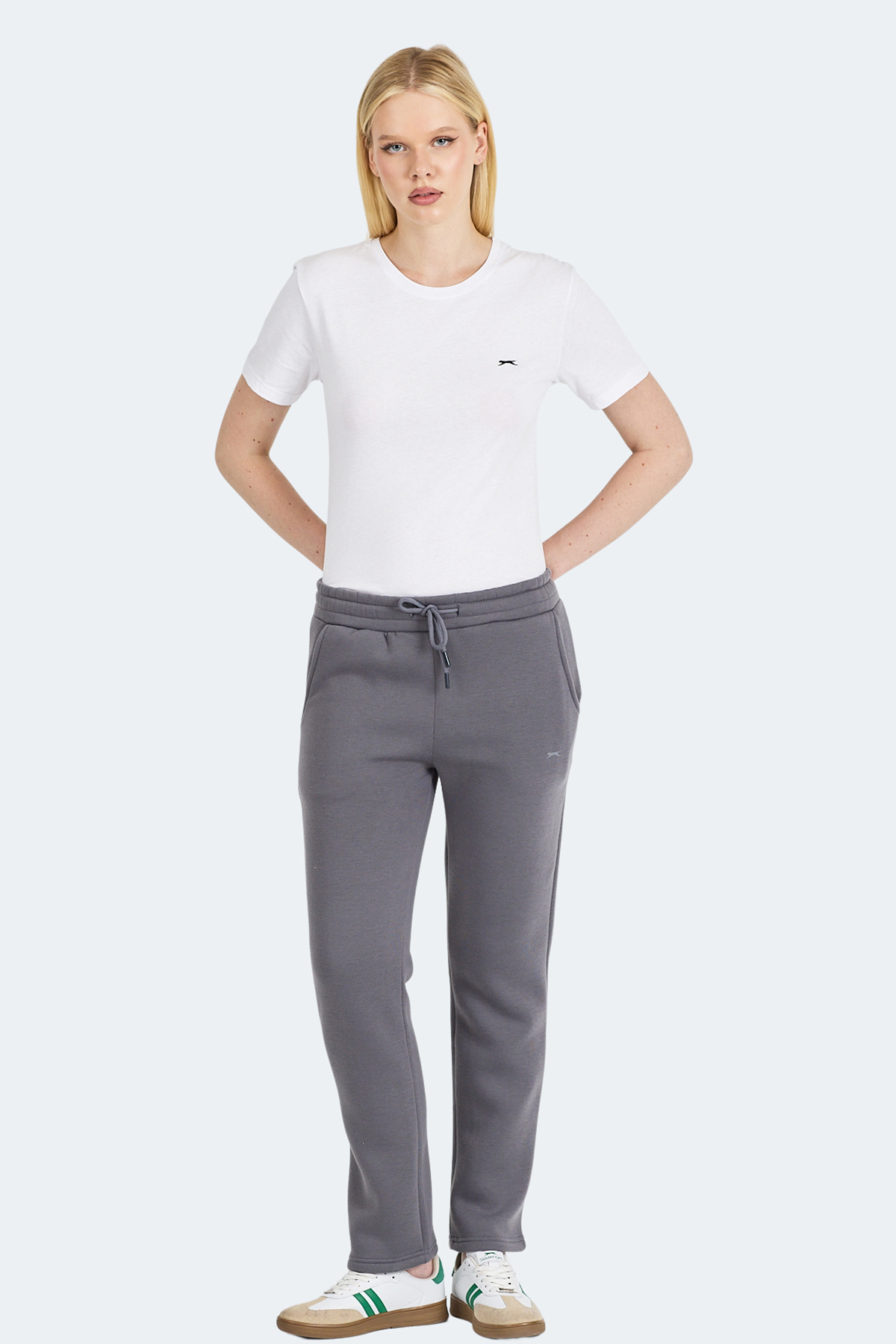 SLAZENGER MIDNIGHT I Kadın Gri Eşofman Altı görsel 8