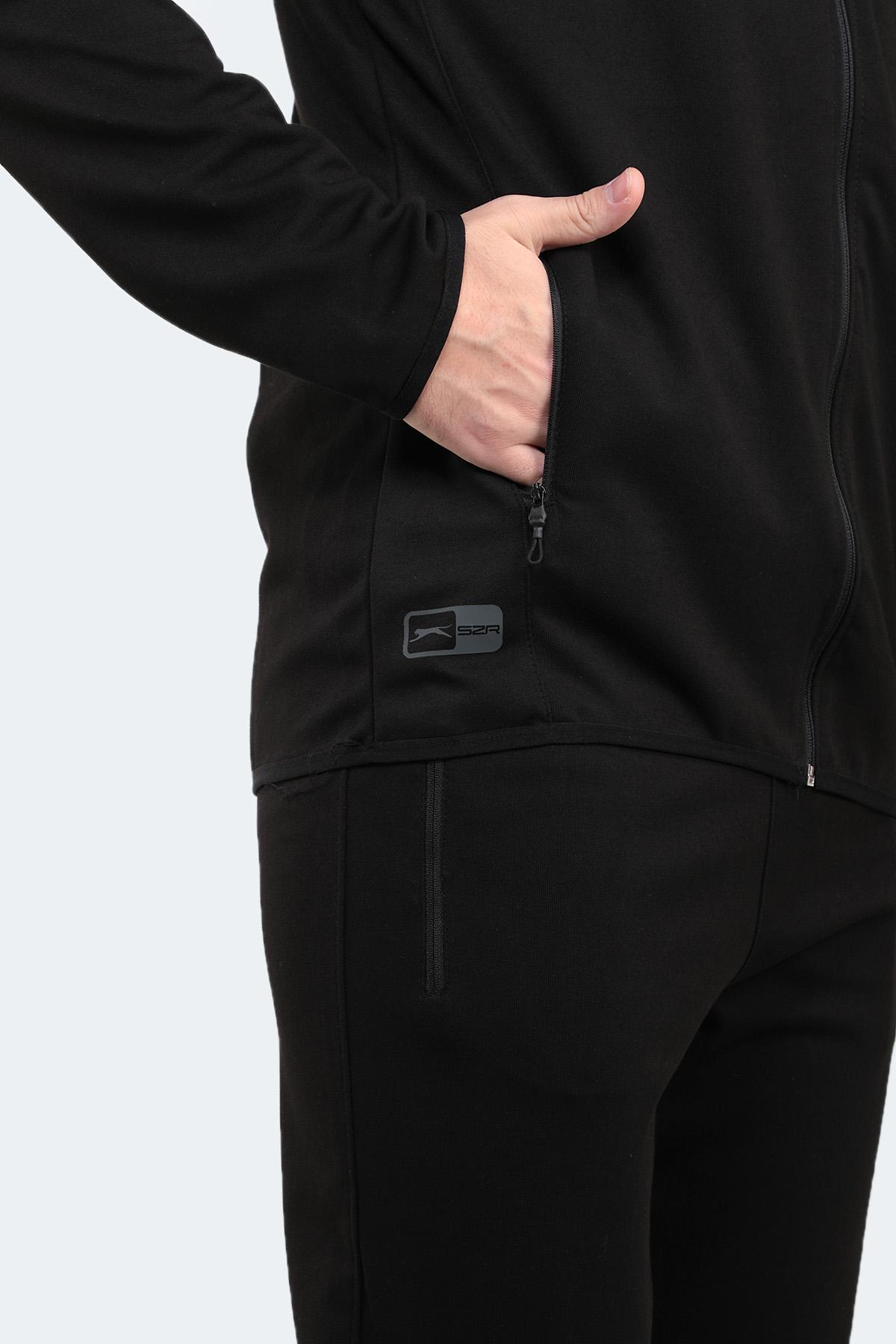 SLAZENGER ORKA Erkek Eşofman Takım Siyah görsel 4