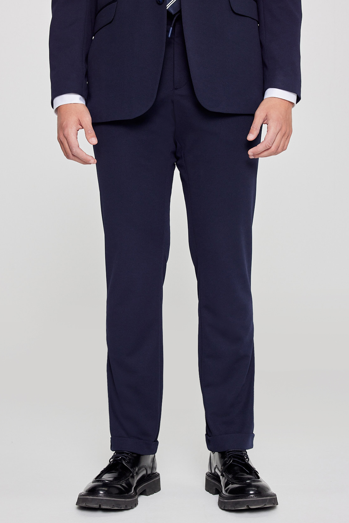 AC&Co / Altınyıldız Classics Erkek Lacivert Slim Fit Dar Kesim Mono Yaka Beli Bağlamalı Kapak Cepli Esnek Takım Elbise görsel 7