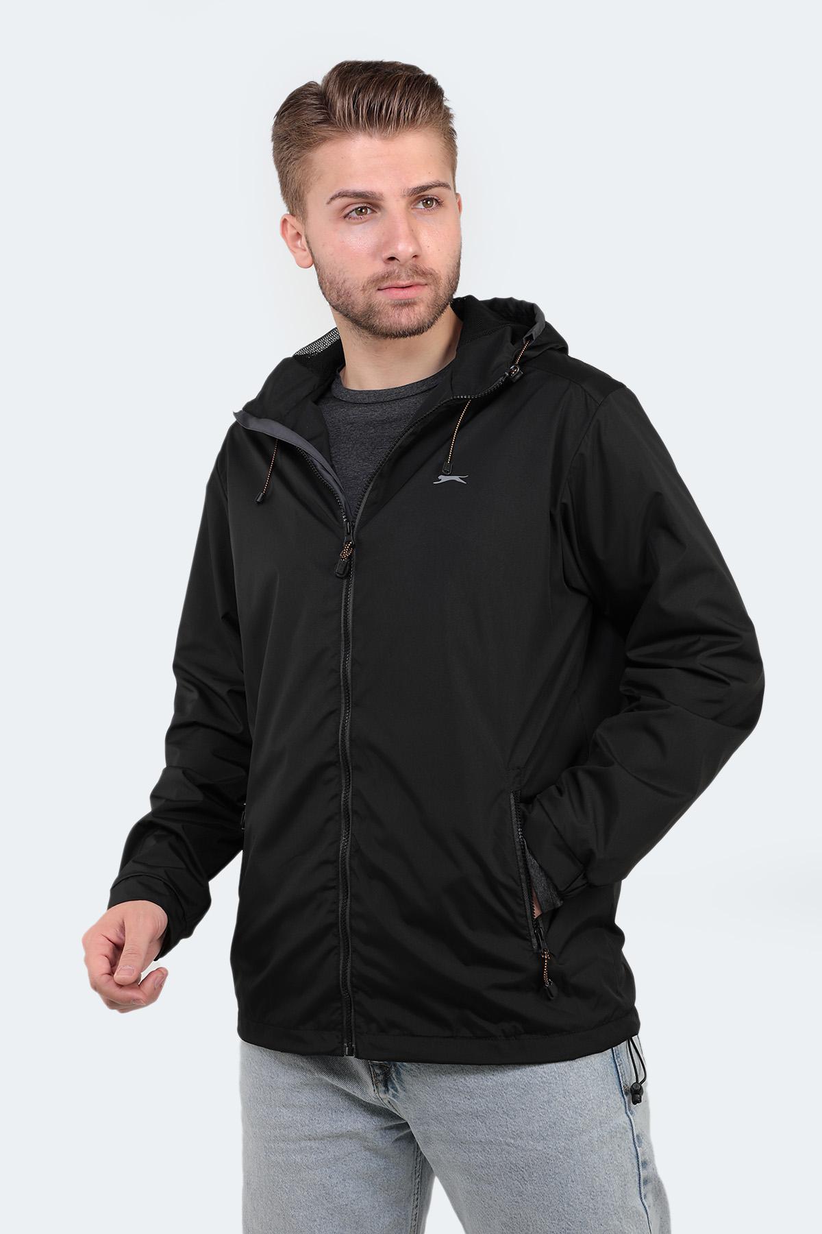 SLAZENGER OFANS Erkek Siyah Yağmurluk