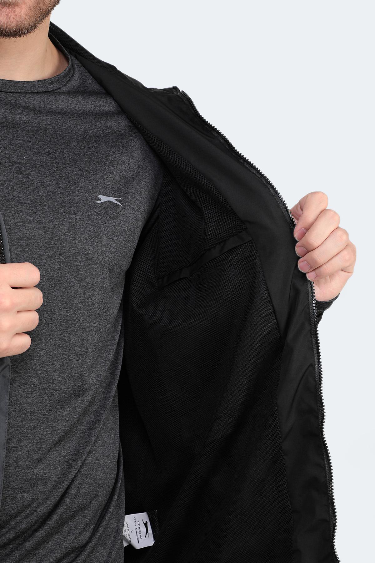SLAZENGER OFANS Erkek Siyah Yağmurluk görsel 4