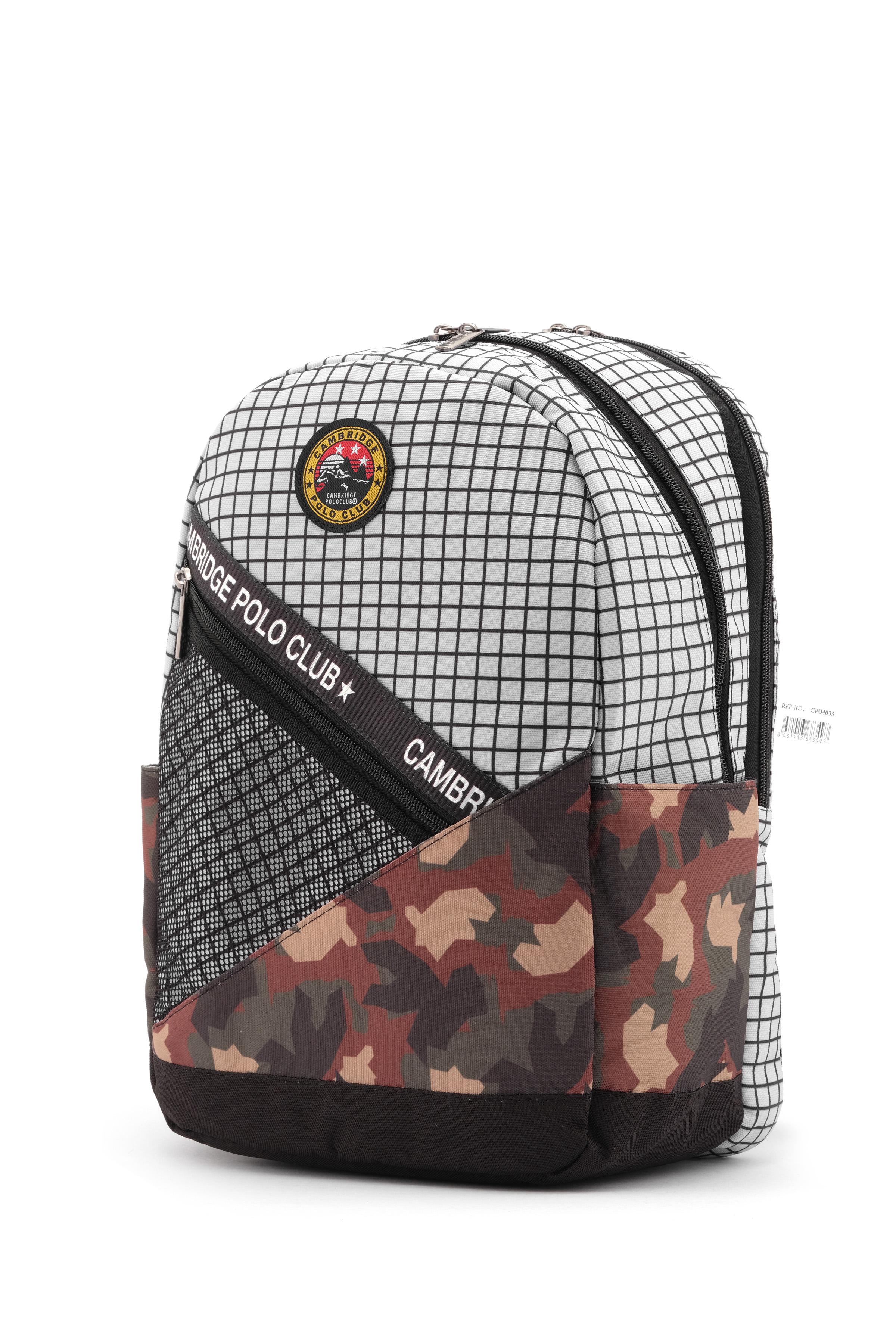 Cambridge Polo Club Kamuflaj Laptop Bölemli Unisex Sırt Çantası görsel 3