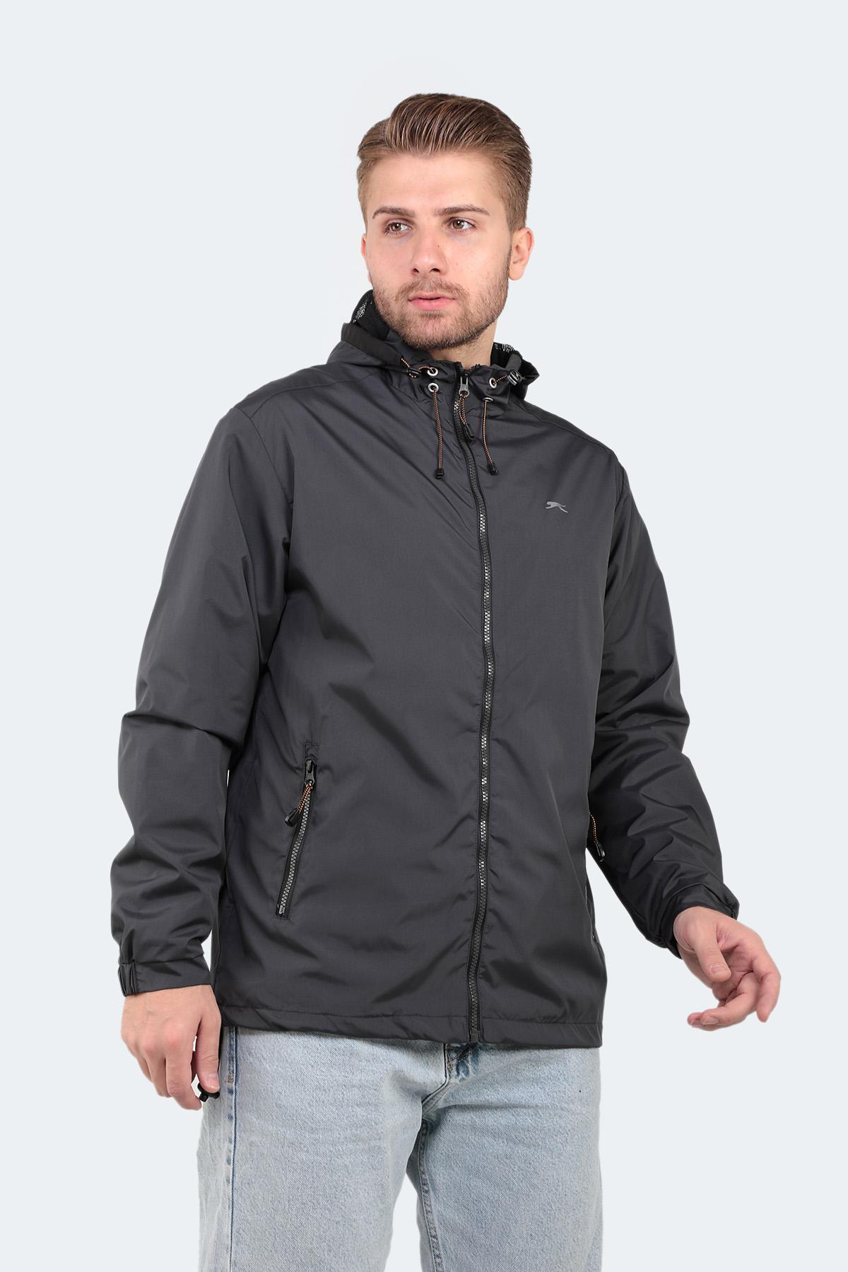 SLAZENGER OFANS Erkek Koyu Gri Yağmurluk