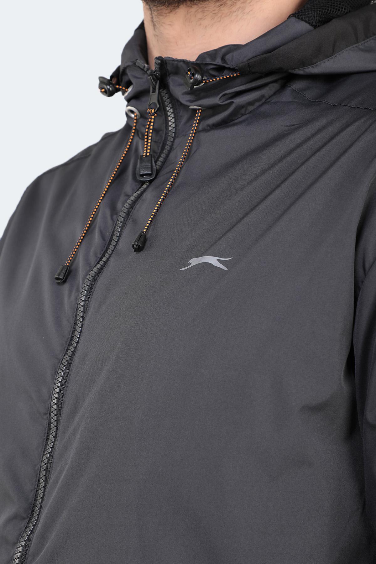 SLAZENGER OFANS Erkek Koyu Gri Yağmurluk görsel 5
