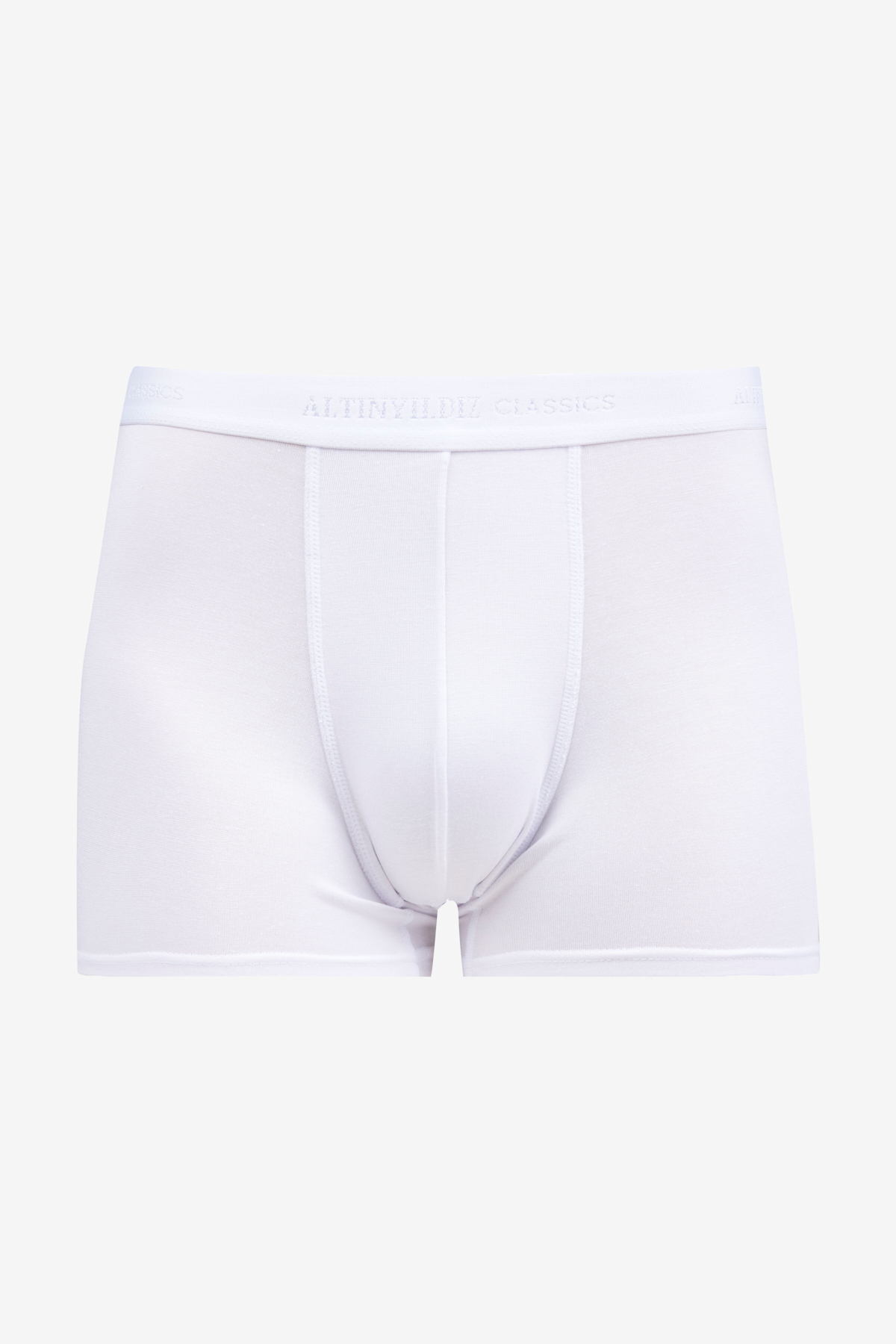 AC&Co / Altınyıldız Classics Erkek Beyaz Standart Fit Normal Kesim Modal Esnek Boxer-Atlet Takımı görsel 2