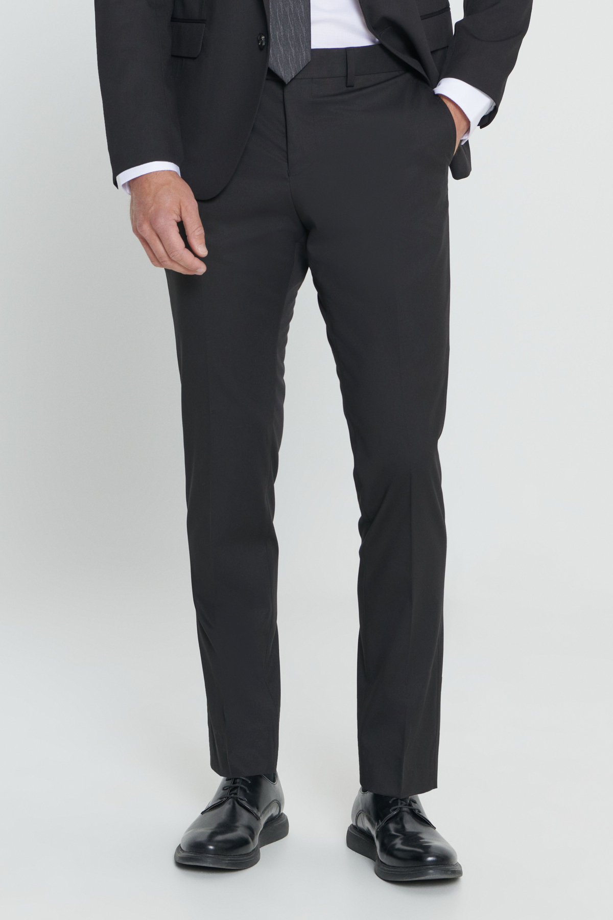 AC&Co / Altınyıldız Classics Erkek Siyah Slim Fit Dar Kesim Mono Yaka Takım Elbise görsel 7