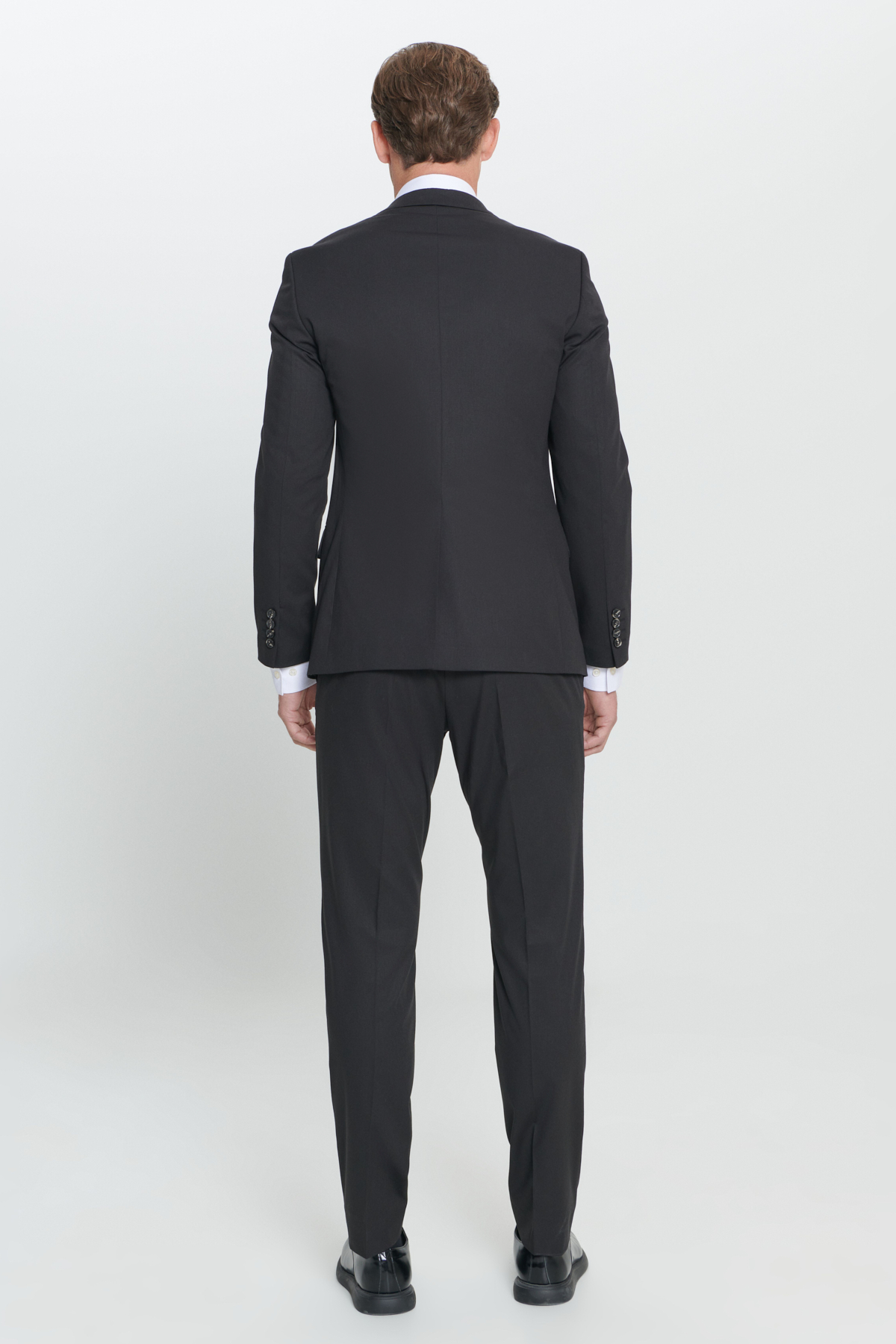 AC&Co / Altınyıldız Classics Erkek Siyah Slim Fit Dar Kesim Mono Yaka Takım Elbise görsel 8