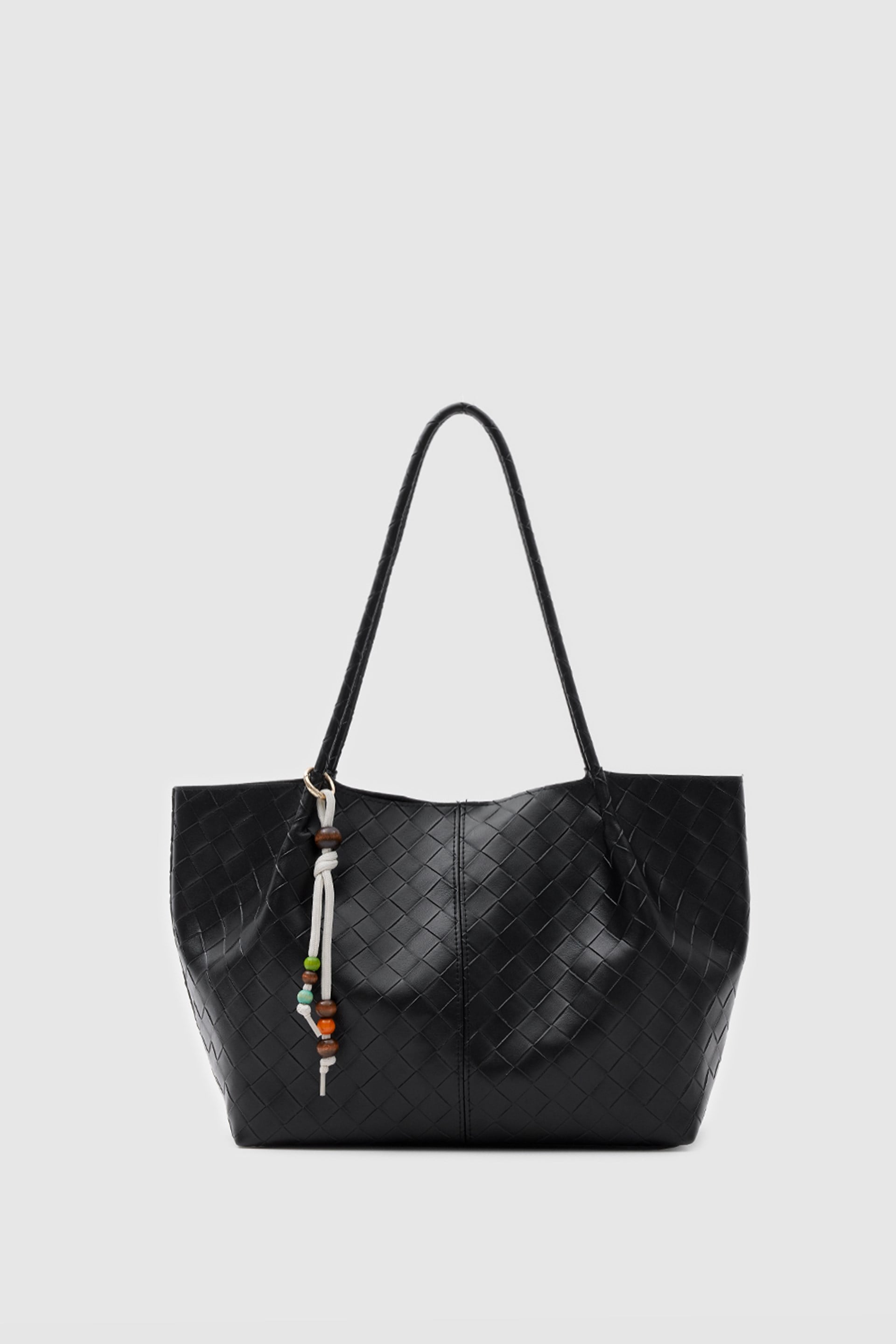 Shulebags Miura Charm Detaylı Örgü Omuz Siyah