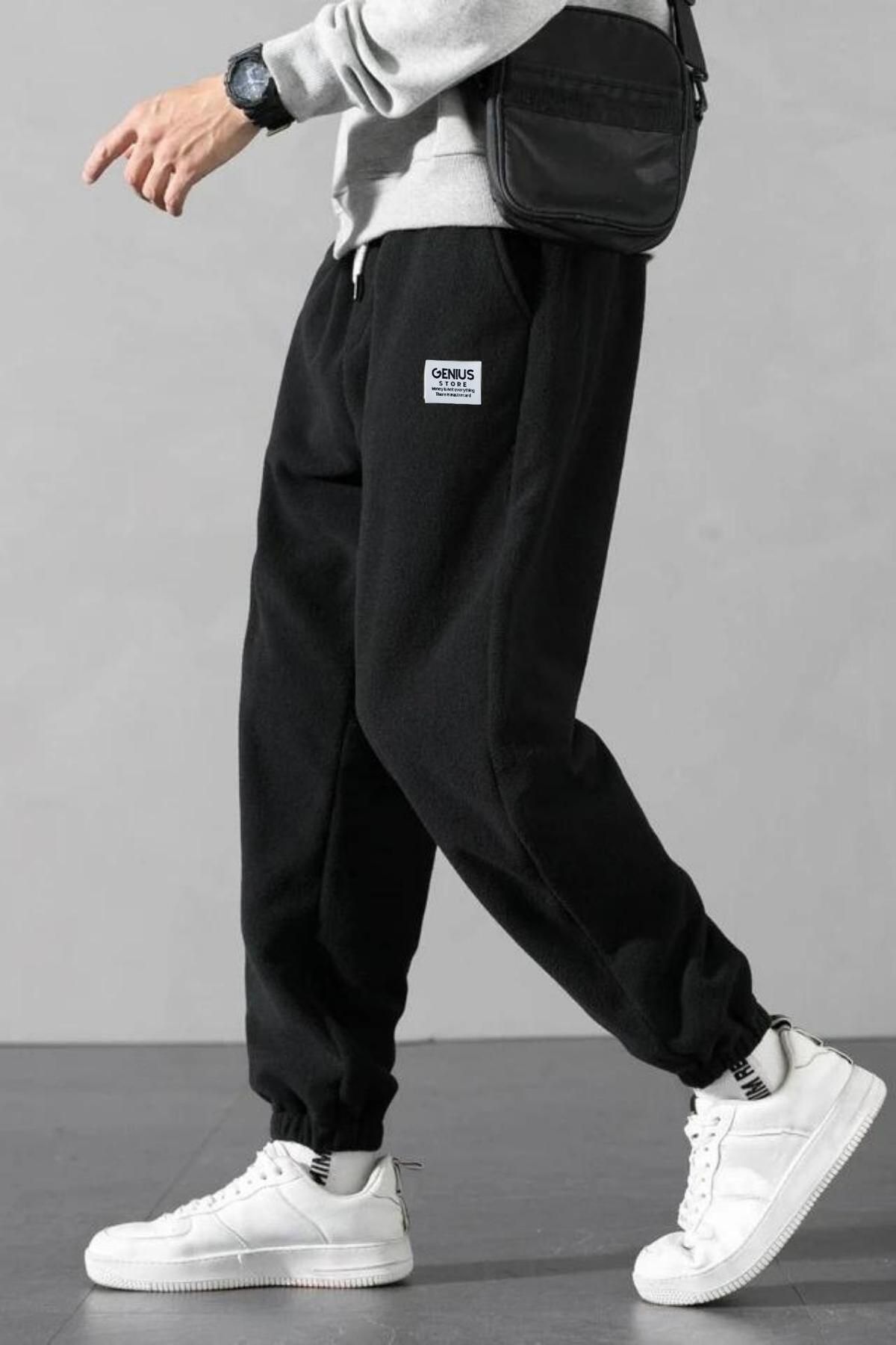 Genius Store STORE Polar Kumaş Oversize Erkek Jogger Eşofman Altı