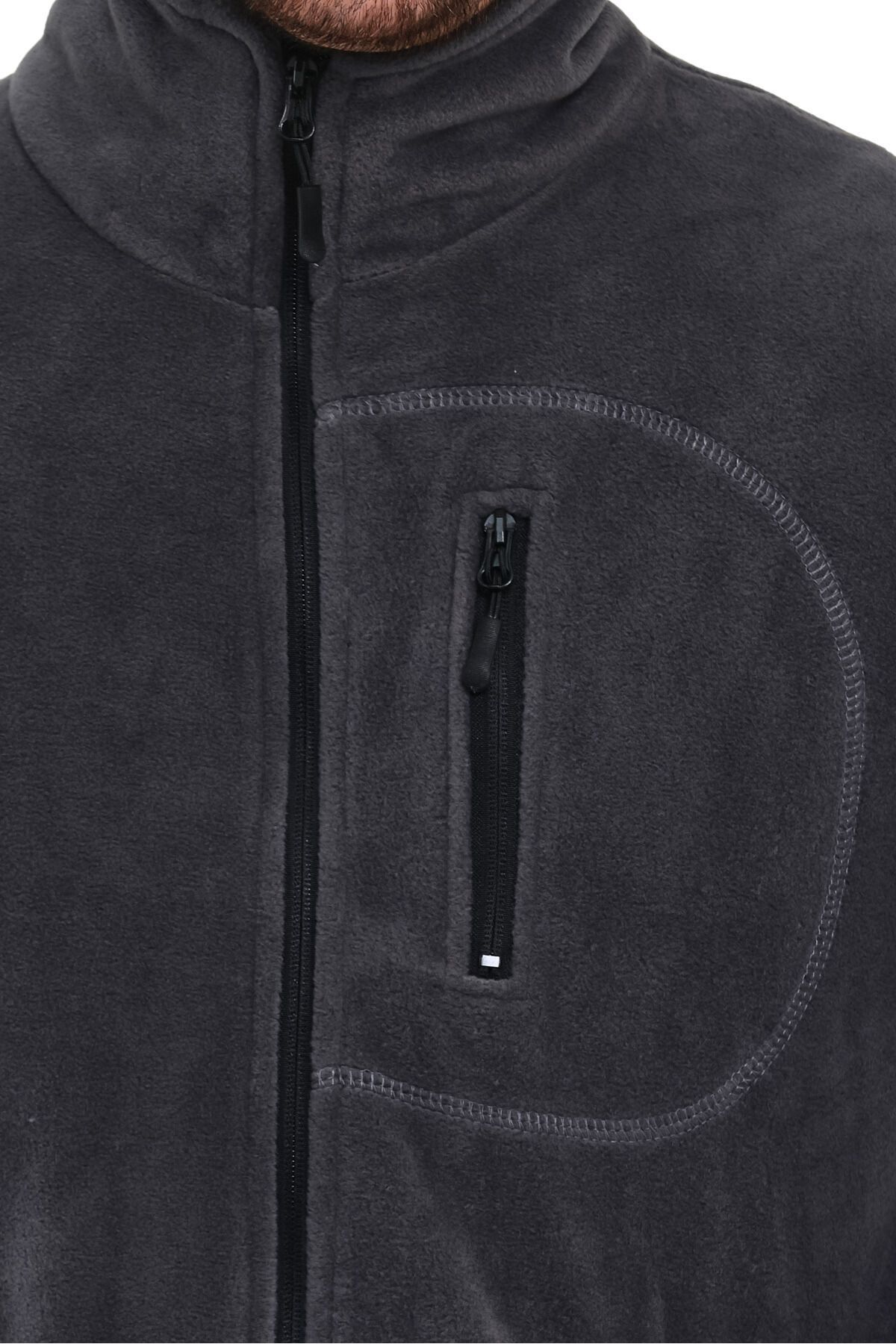 Genius Store 3 Cepli Outdoor Polar Erkek Fermuarlı Sweatshirt Hırka görsel 5