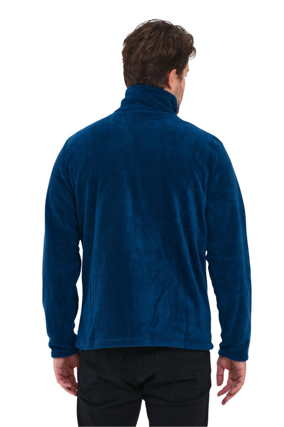 Genius Store 3 Cepli Outdoor Polar Erkek Fermuarlı Sweatshirt Hırka görsel 6