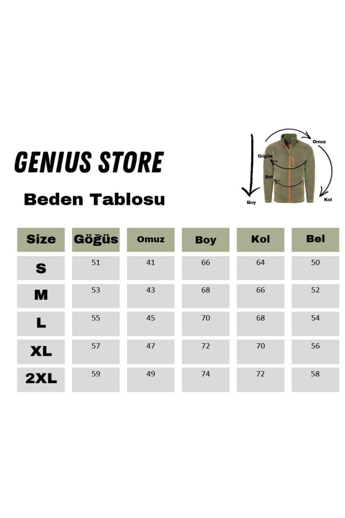 Genius Store 3 Cepli Outdoor Polar Erkek Fermuarlı Sweatshirt Hırka görsel 7