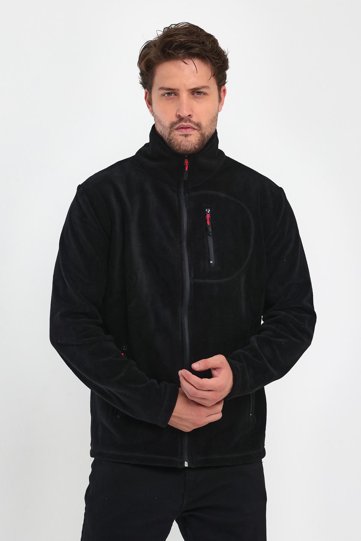 Genius Store 3 Cepli Outdoor Polar Erkek Fermuarlı Sweatshirt Hırka görsel 2