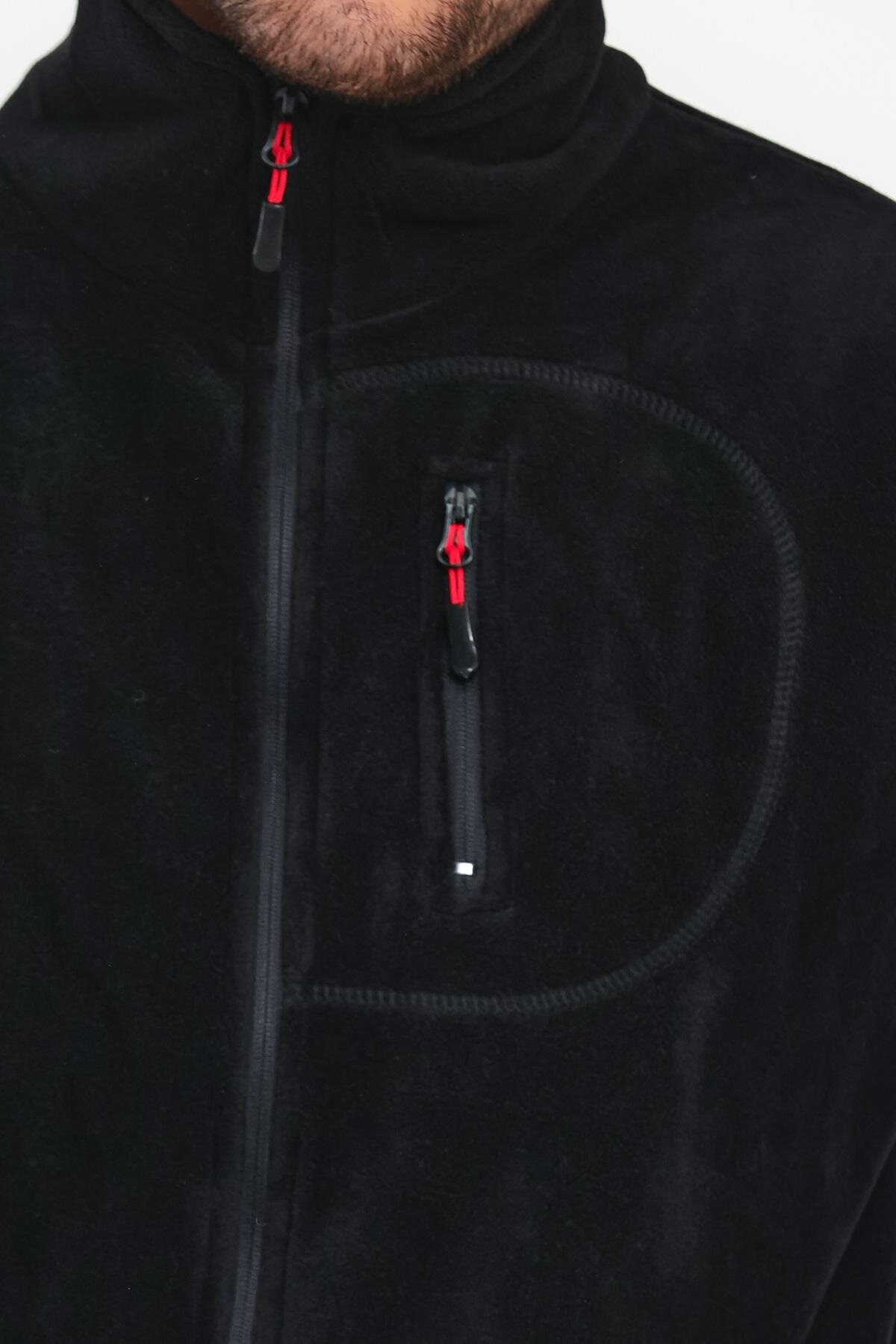 Genius Store 3 Cepli Outdoor Polar Erkek Fermuarlı Sweatshirt Hırka görsel 4