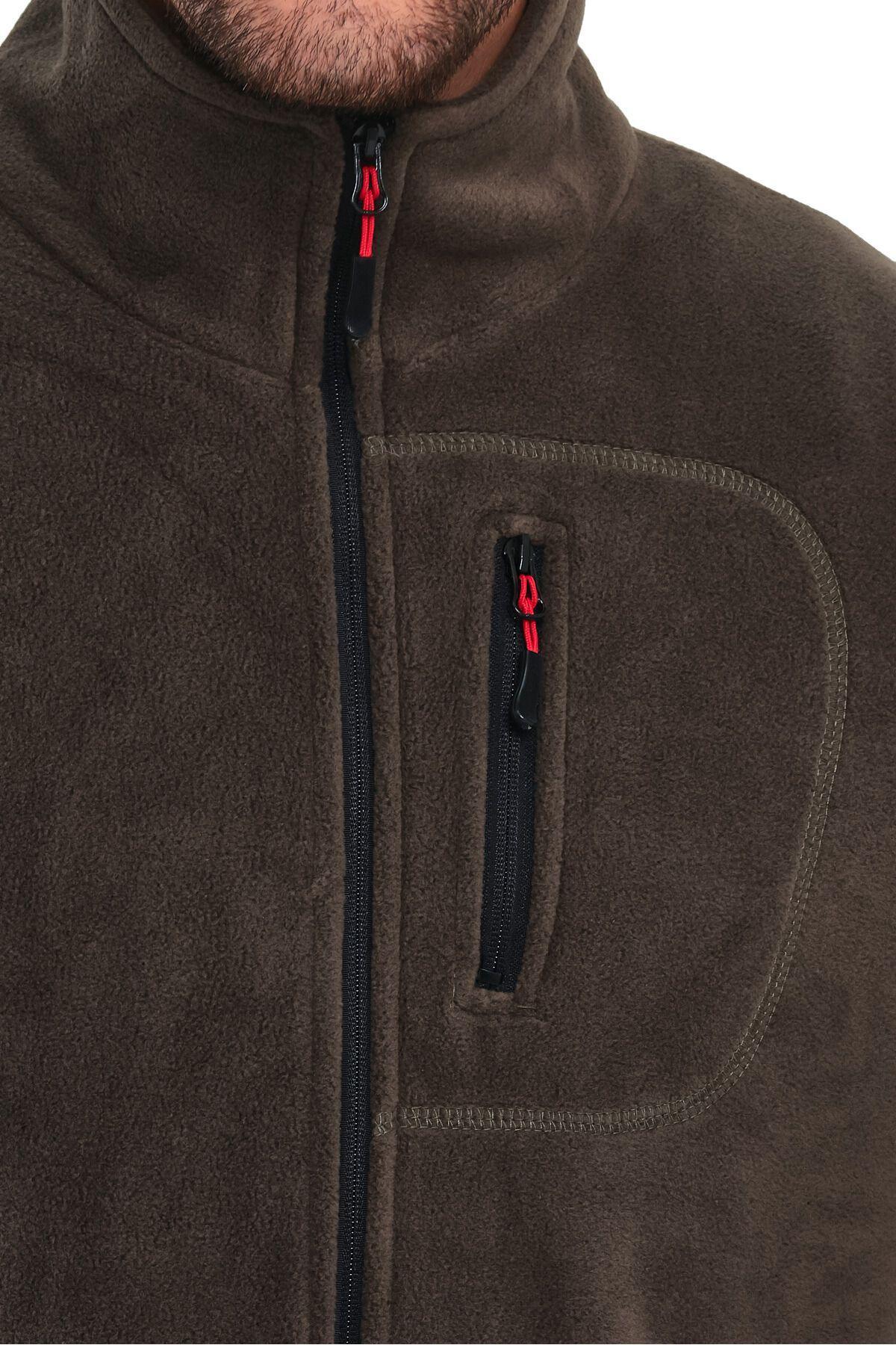 Genius Store 3 Cepli Outdoor Polar Erkek Fermuarlı Sweatshirt Hırka görsel 4
