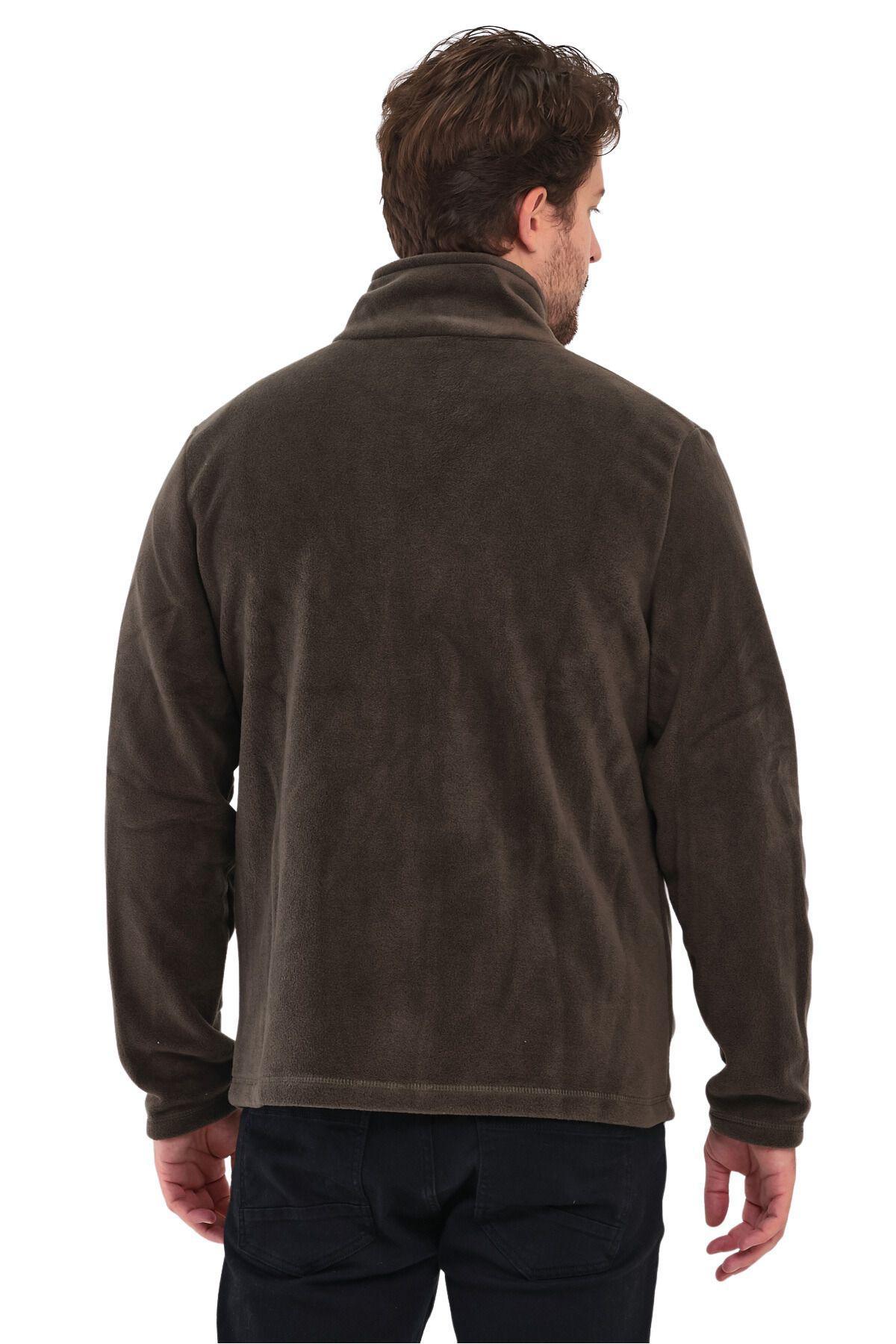 Genius Store 3 Cepli Outdoor Polar Erkek Fermuarlı Sweatshirt Hırka görsel 5