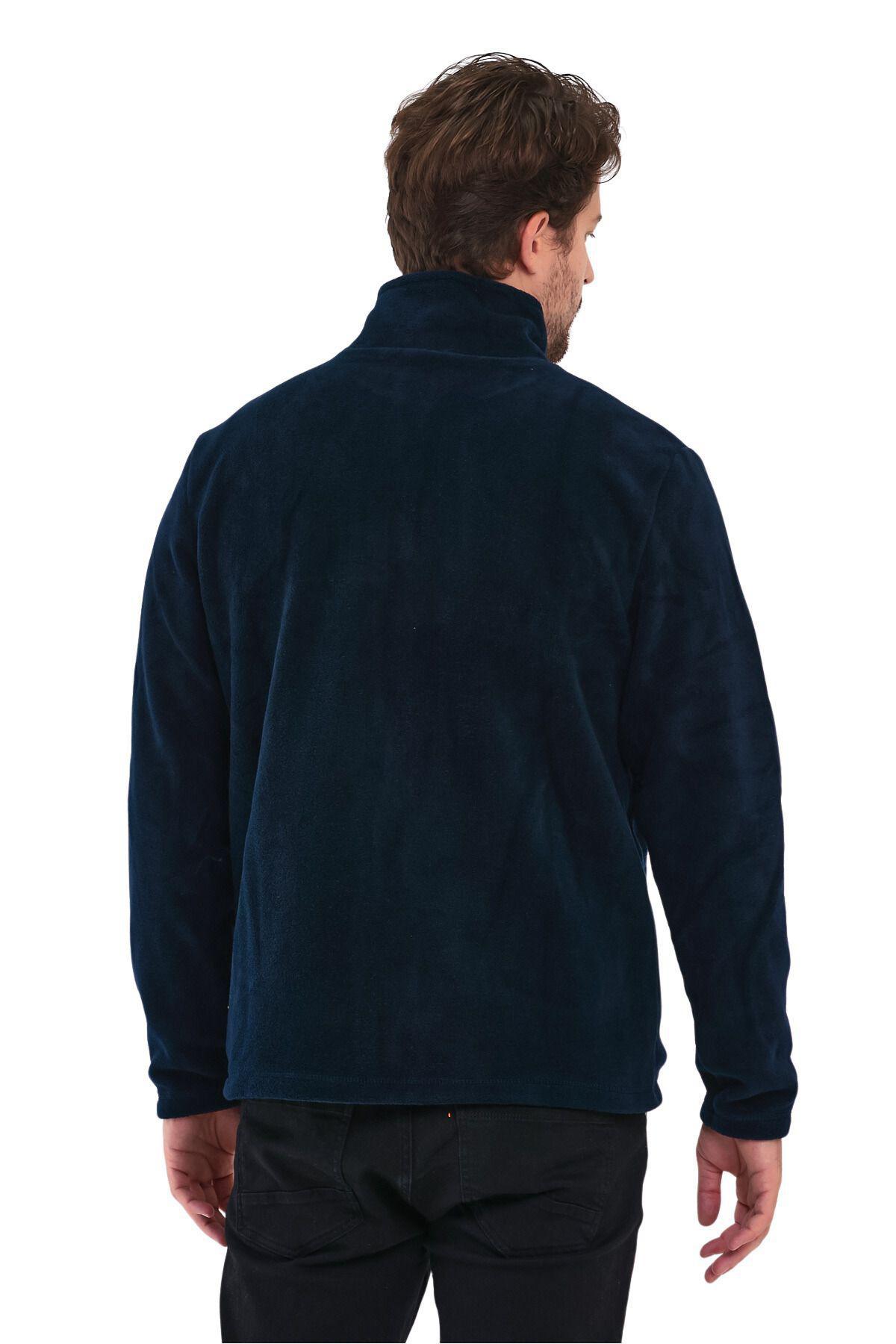 Genius Store 3 Cepli Outdoor Polar Erkek Fermuarlı Sweatshirt Hırka görsel 5