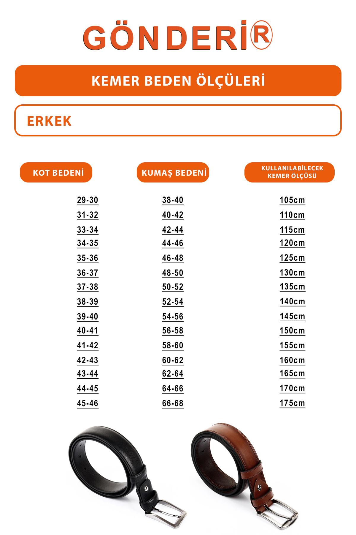 GÖNDERİ(R) Hakiki Deri Erkek Kemer 13451 görsel 3