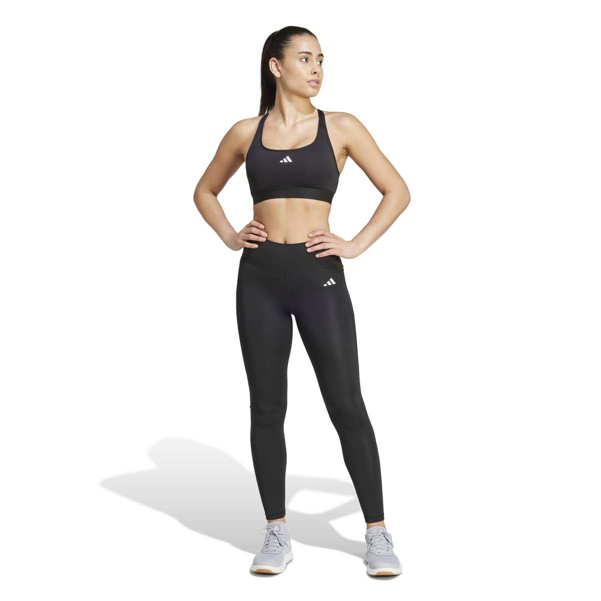 Adidas Optime Essentials Stash Pocket Kadın Siyah Tayt görsel 3