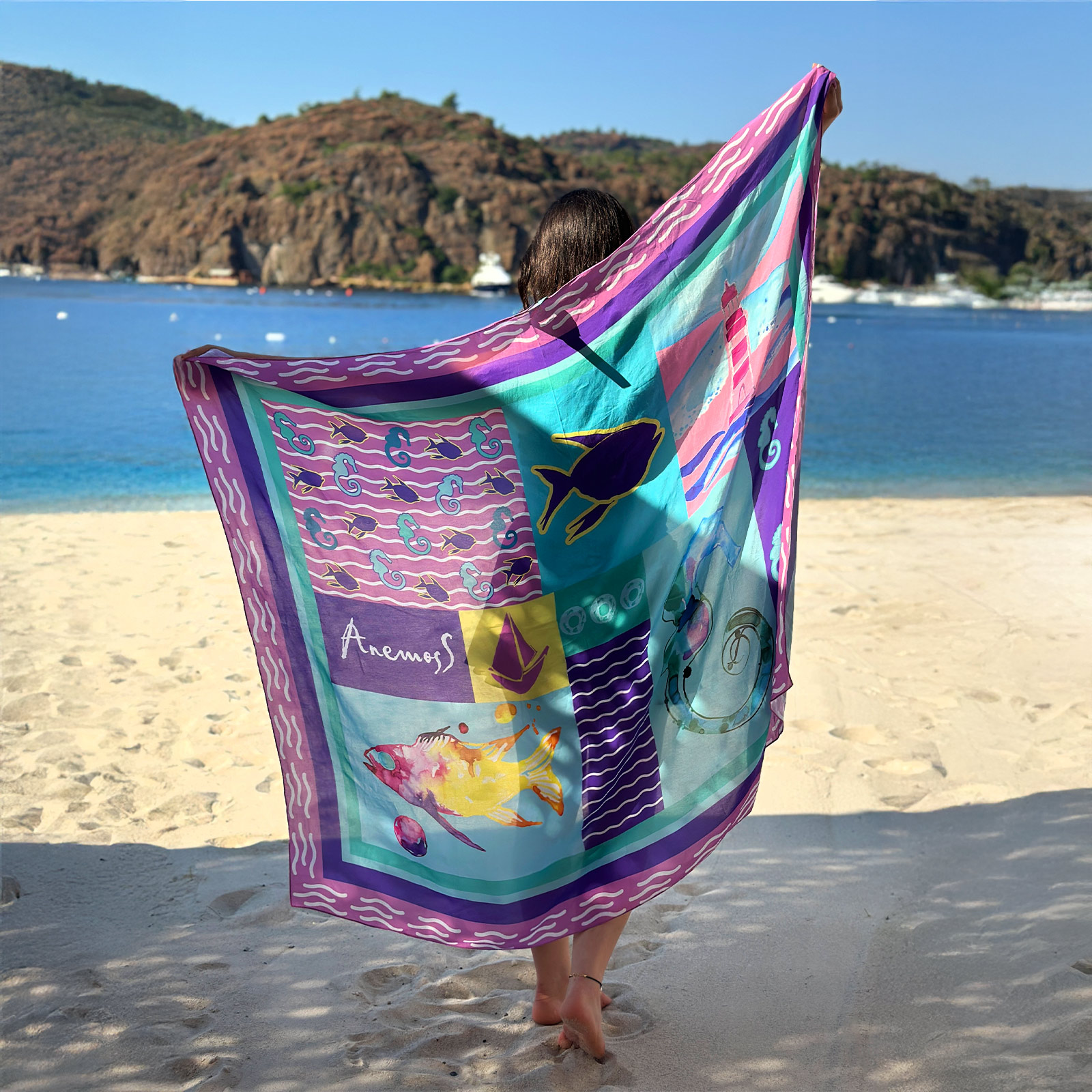 Anemoss Harmoni Viskon Pareo Pembe 120*140 cm görsel 8