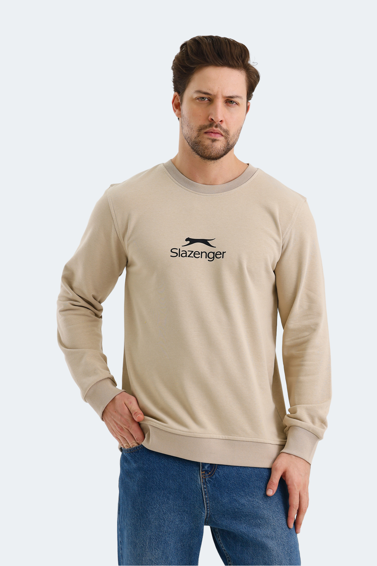 SLAZENGER ORTWIN Erkek Sweatshirt Bej